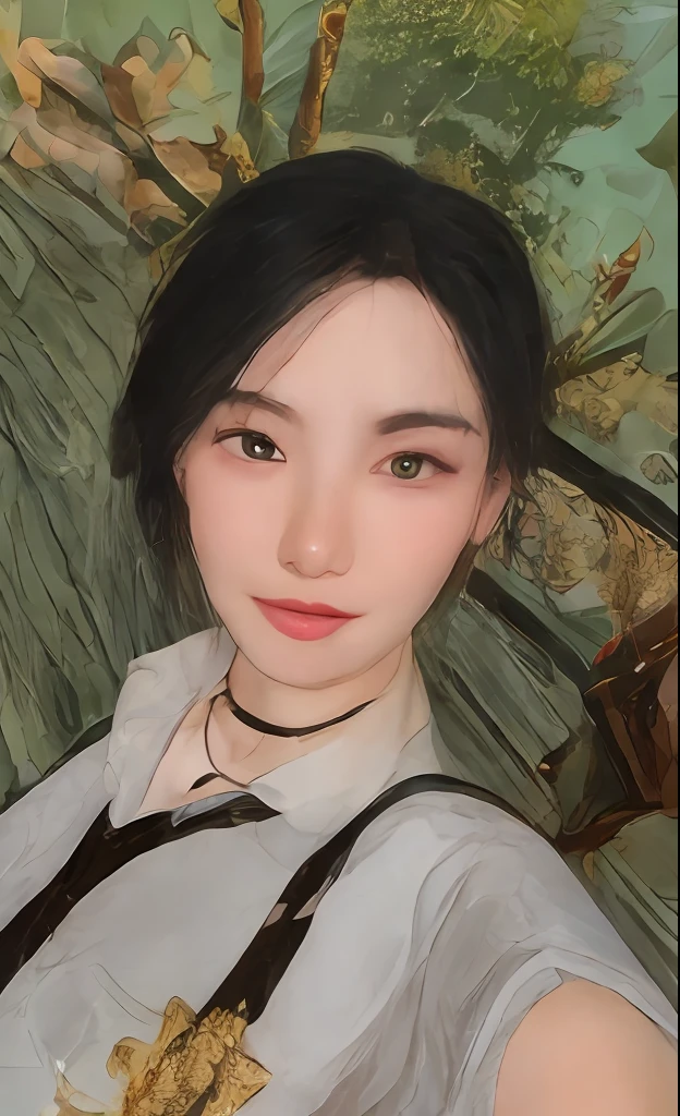 there is a woman that is standing on a bridge with a medal, hyperrealistic schoolgirl, realistic schoolgirl, with very highly detailed face, inspired by Sim Sa-jeong, a hyperrealistic schoolgirl, realistic artstyle, unreal 5. rpg portrait, highly detailed character, kawaii realistic portrait, portrait of tifa lockhart, artwork in the style of guweiz