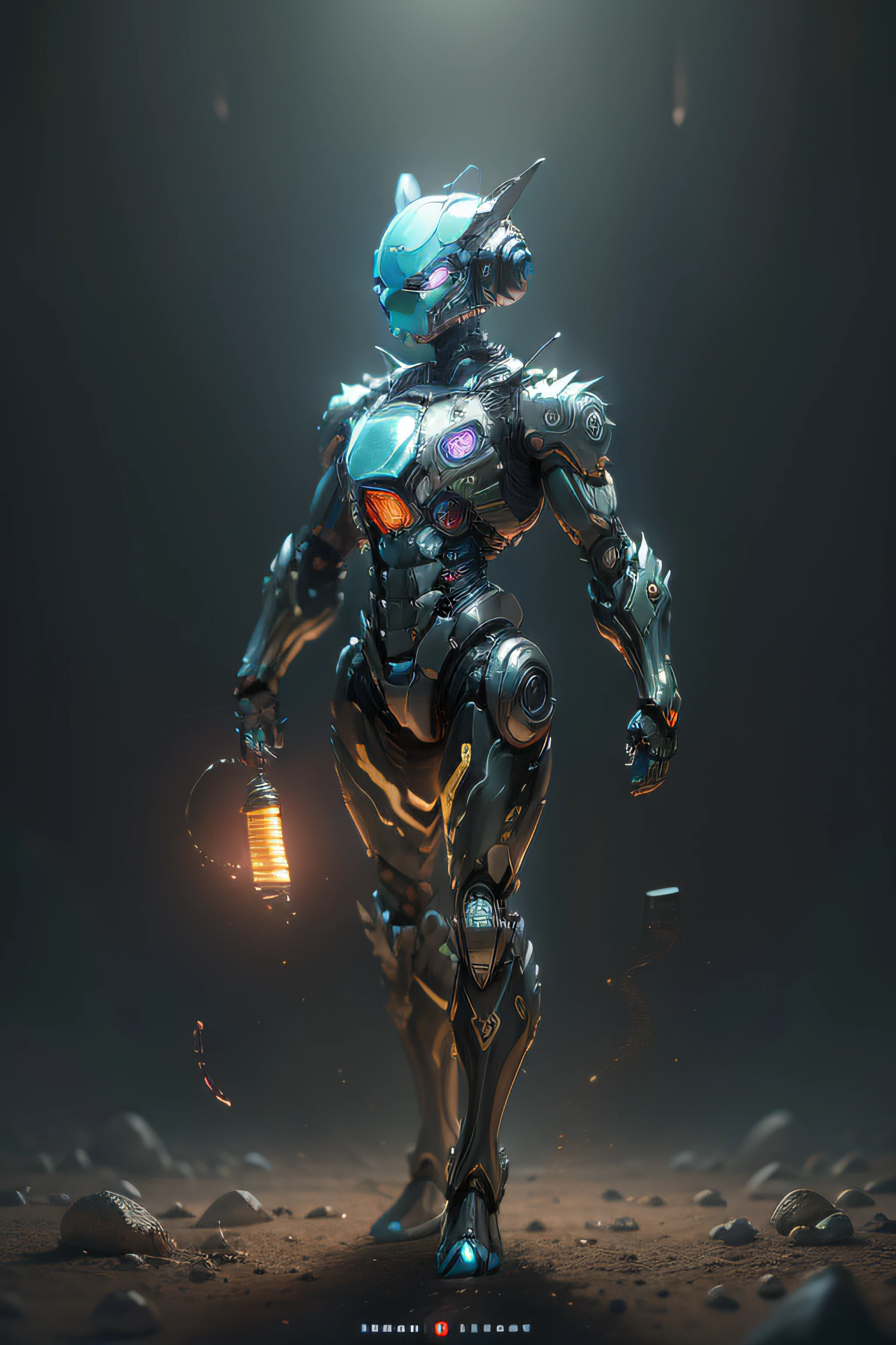 In the depths of an otherworldly realm, a robotic butterfly rainbow color creature emerges, a fusion of insect, machine, soft-bodied animal, composite materials, artificial nerves, artificial muscles, titanium alloy. cinematic shot + dynamic composition, incredibly detailed, sharpen, details + intricate detail + professional lighting, film lighting + 35mm + anamorphic + lightroom + cinematography + bokeh + lens flare + film grain + HDR50 + 120K + ((cinematic))---DPM++ 2M Karra- 45DEG FULL BODY--UHQ