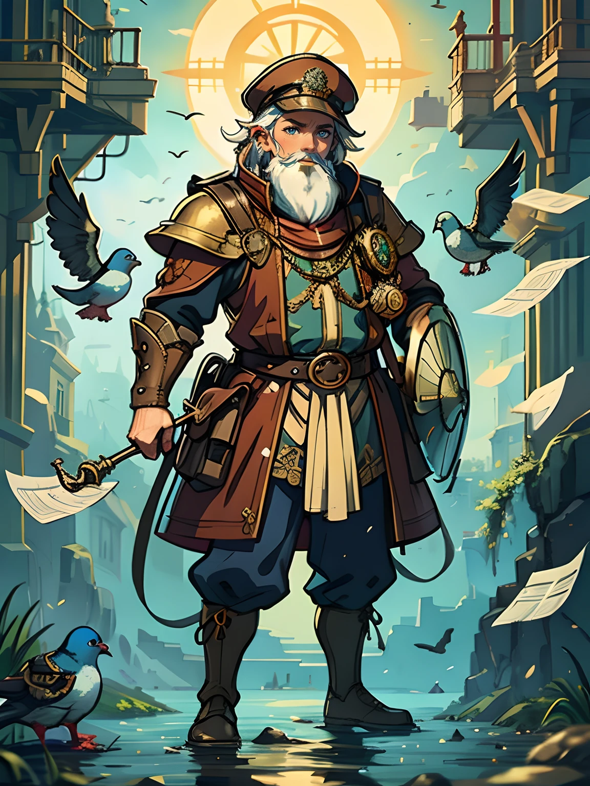 A shield in hand