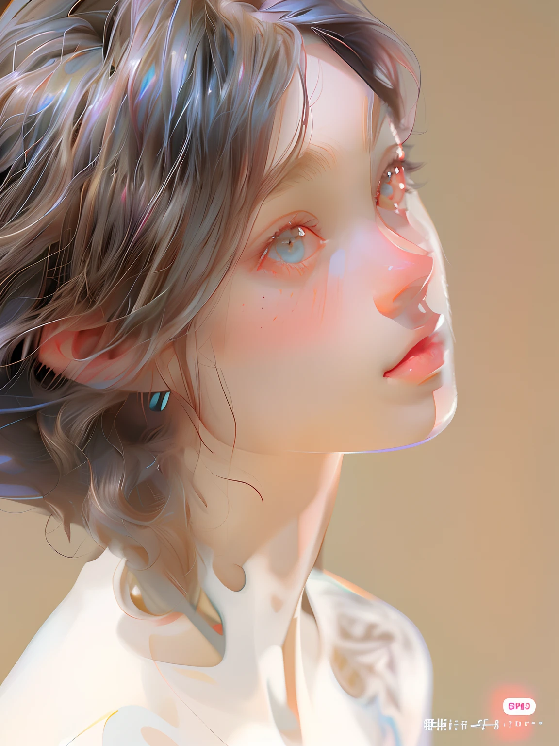 Perfect masterpiece,Highest image quality,Perfect art style,8K,Delicate face,Magic transparent eyes,whaite hair,number art,Graphic illustration,Color illustration，Minimalist style，Anime cartoon style