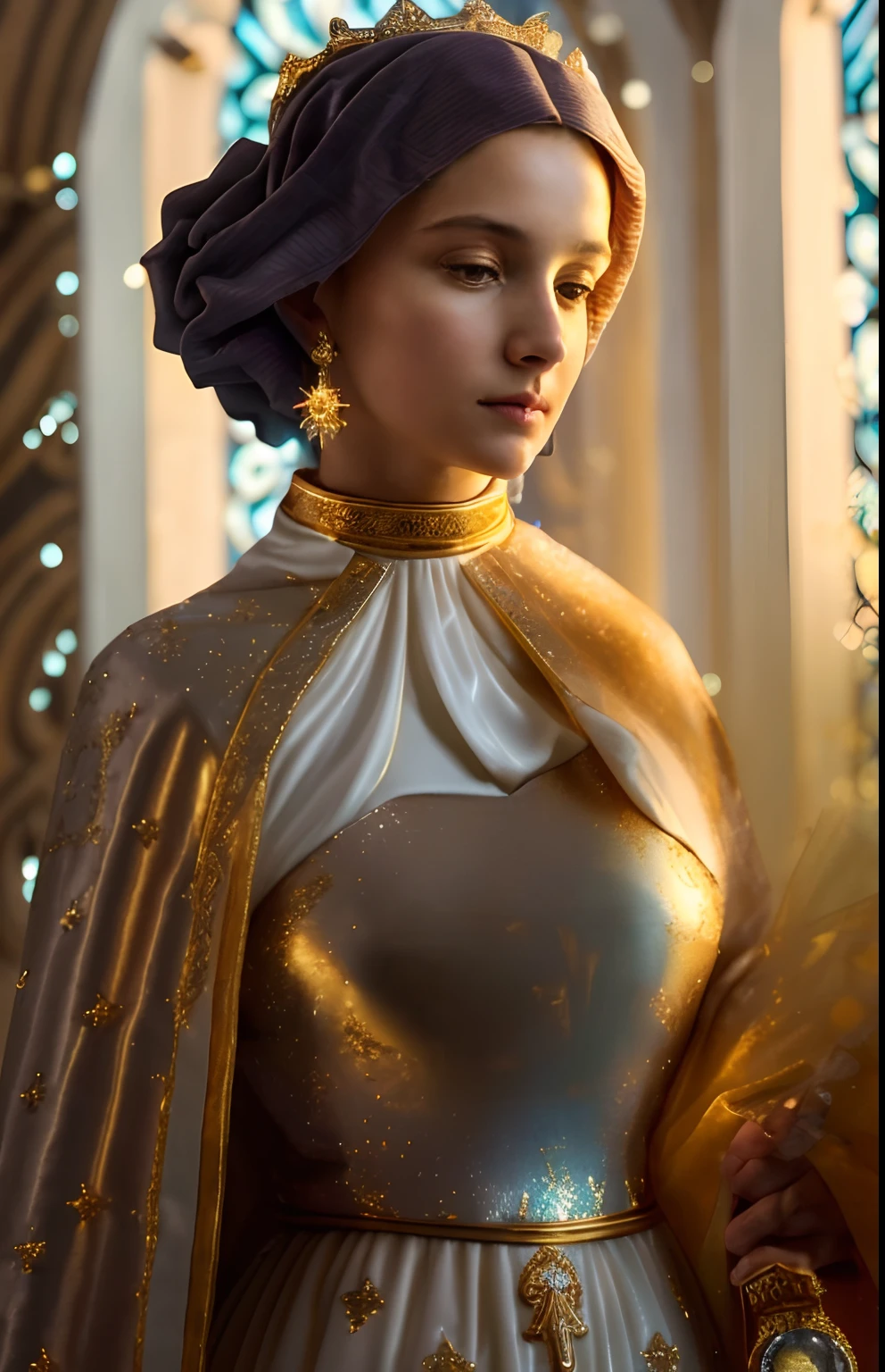 Anya Taylor-joy as a gorgeous Indian Empress wearing ((white and gold Kasavu Saree)); deep cleavage; ((ultra glossy dark red lips)); ((Traditional Indian Makeup)); ultrarealistic ultra white skin, ultrarealistic face; ultrarealistic body; ((ultrarealistic gold ornaments)); ((Ultrarealistic small tits)); (small breasts)); high resolution; detailed skin; ultra detailed eyes; ultra detailed face; ultra detailed lips; 4k resolution; Ultrarealistic Bleach Blonde hair; Ultrarealistic Light Brown Eyes; both eyes are similar, thick eyebrows, heavily oiled white shiny skin, slim athletic body, Ultrarealistic deep navel, Ultrarealistic toned abs, sexy seductive pose, Seductive smile licking her lips, standing; looking at viewer, facing camera; full body photograph, DSLR photo; HDR, super-resolution, maximum clarity and sharpness, rule of thirds, 8k raw, reflections, sharp focus