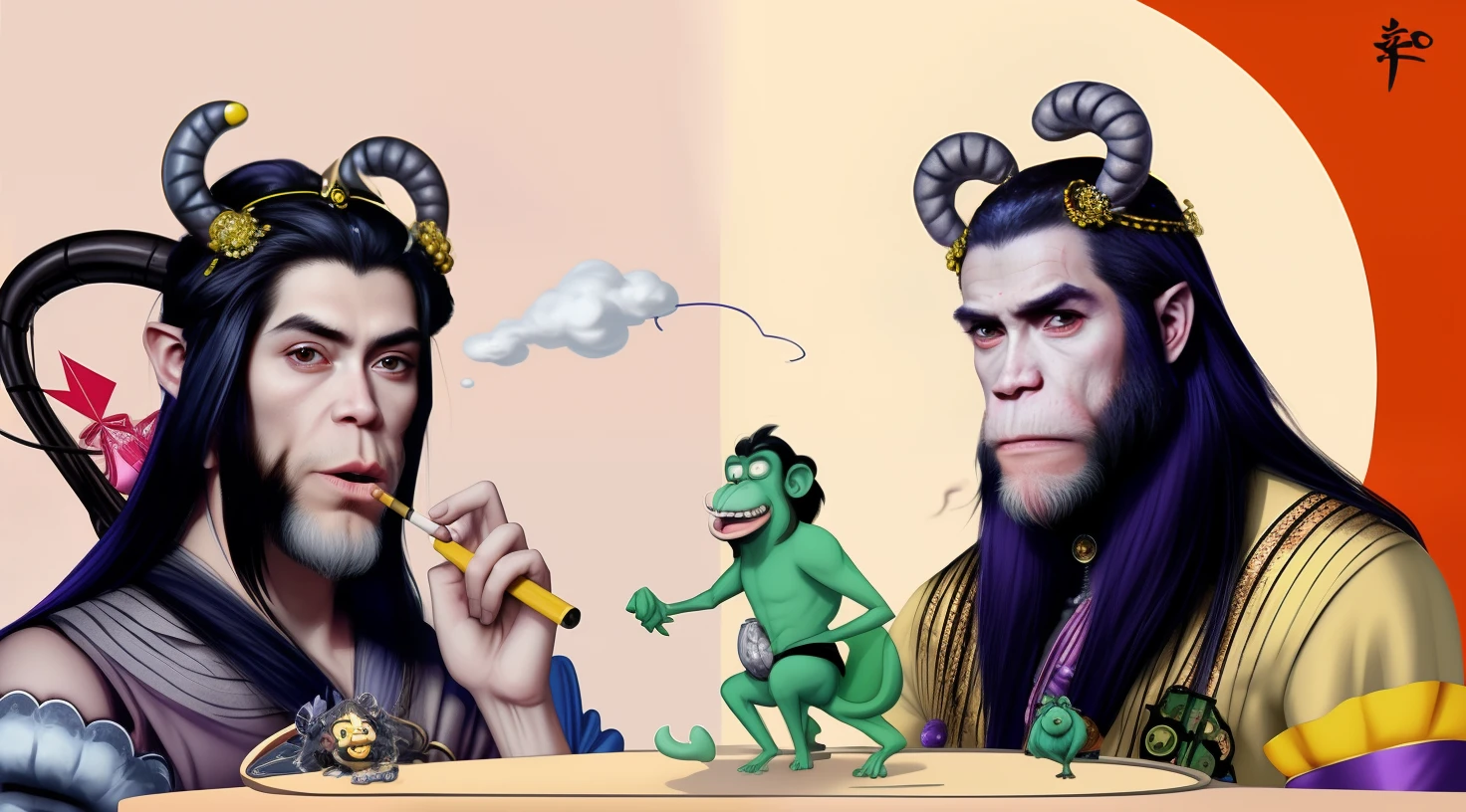 a cartoon monkey wearing a crown and smoking a cigarette, rat with crown, rat king, royal attire akira, by derek zabrocki, inspired by Alex Petruk APe, bored ape nft, rasputin as grubhub character, god save the queen!!!, monkey, by Alex Petruk APe, by Jeka Kemp, extremely high quality artwork, very good image positive_v1.3, ng_deep positive_v1_75t, (beautifull face:0.8),cross-eyed,sketches, (beast quality:2), (high quality:2), (good quality:2), ((monochrome)), ((gray scale)), skin spots, acnes, good anatomy, Deep Positive, facing away, tilted head, good anatomy, giood hands, 8kk quality, good feet, cropped, best quality, high quality, best quality, jpeg artifacts, fewer digits, long neck, cross-eyed, polar lowres, good body, good proportions, gross proportions, ((repeating hair)).