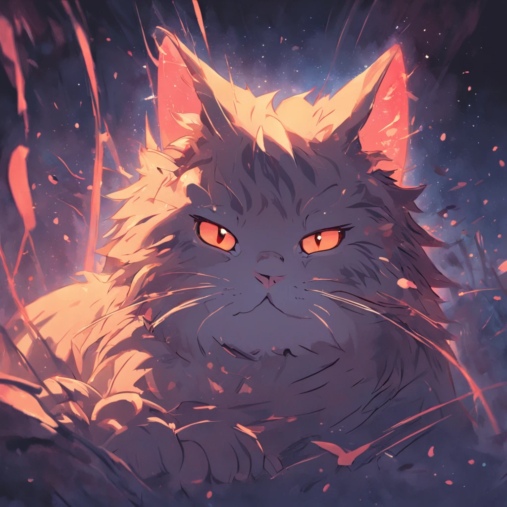um gato em formato de desenho digital com linhas de contorno pretas, estilo vetor, altamente detalhado
