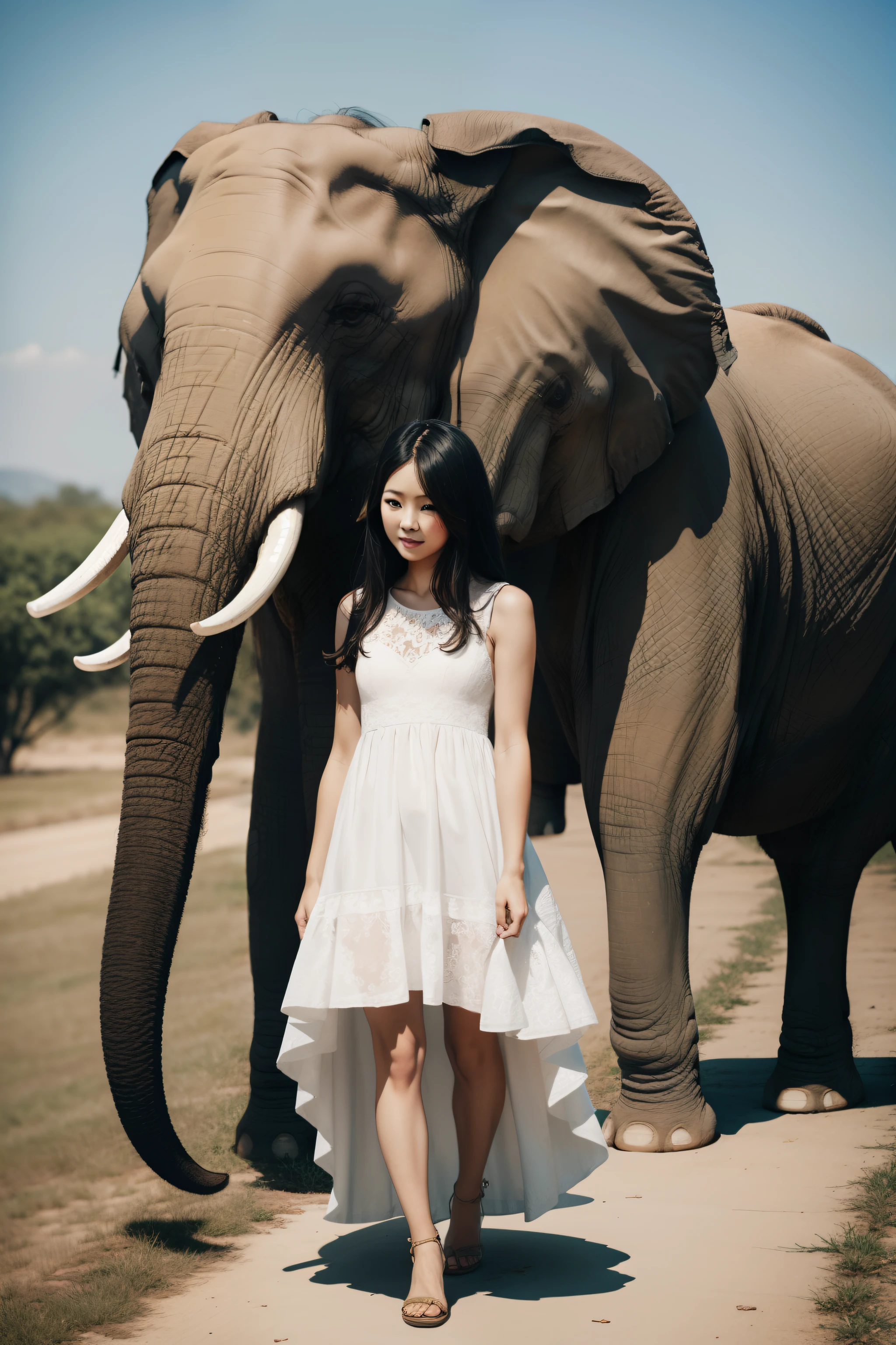 Elephant in a dress