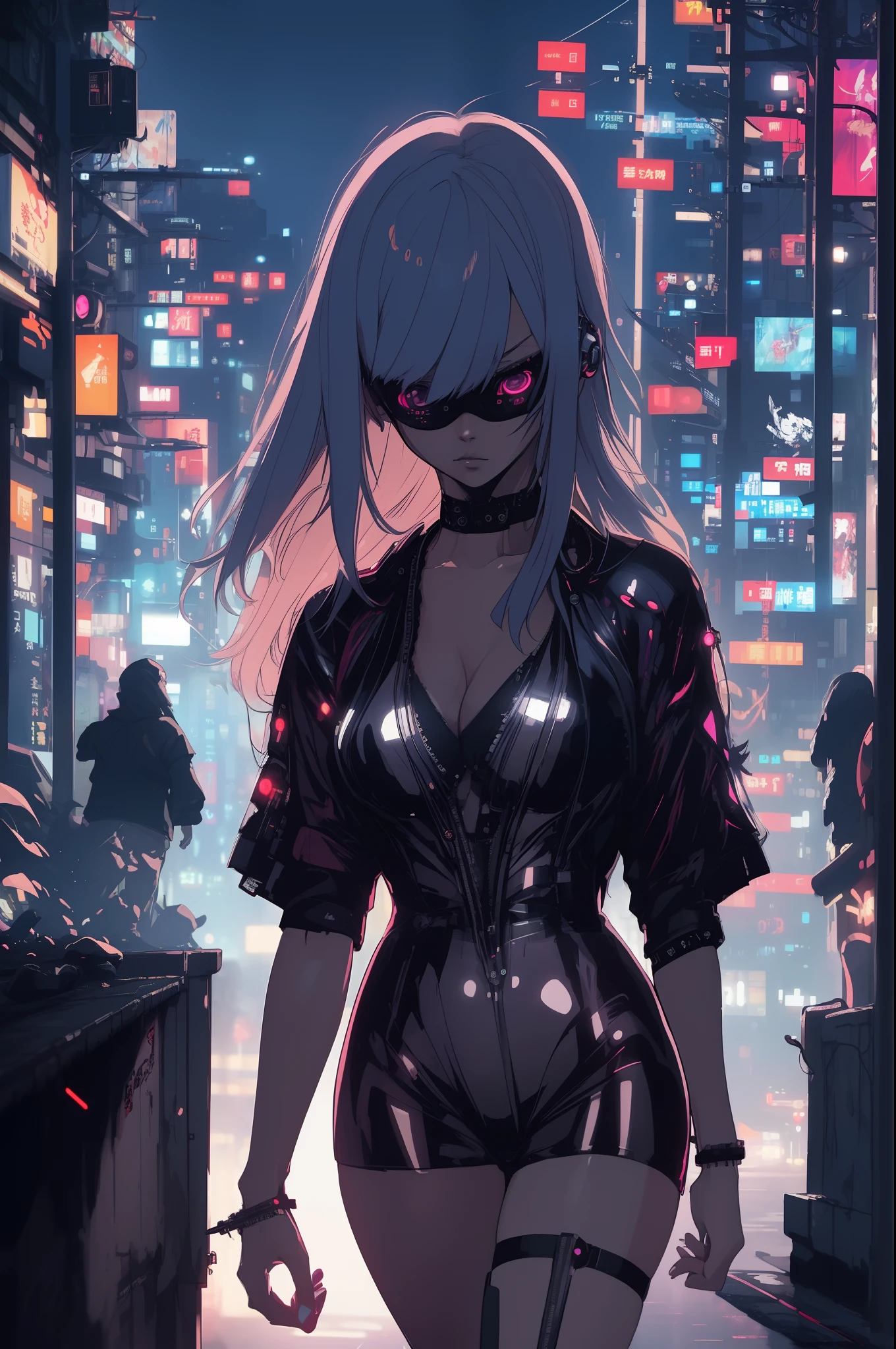 Shooting with a fisheye lens、Wide-angle lens shooting、There are city streets where many cars can pass, Beautiful woman in dress walking far away、hyper realistic cyberpunk city, cyberpunk street, cyberpunk streets at night, cyberpunk streets at night, cyberpunk streets in japan, cyberpunk city street, Cyberpunk in Cyberpunk City, in a Cyberpunk city, in the cyberpunk city, futuristic cyberpunk tokyo night, cyberpunk night street, Cyberpunk Array, rainy cyberpunk city, futuristic street