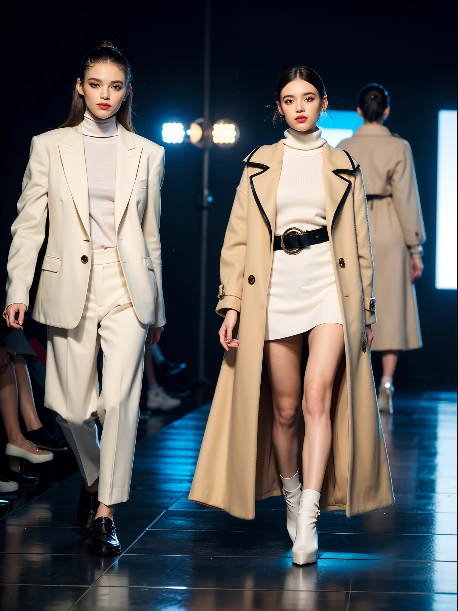um desfile de moda conceitual, Temporada Moscow, Fashion influencer trends, pessoas normais urbanas, Trend in Fashio magazine