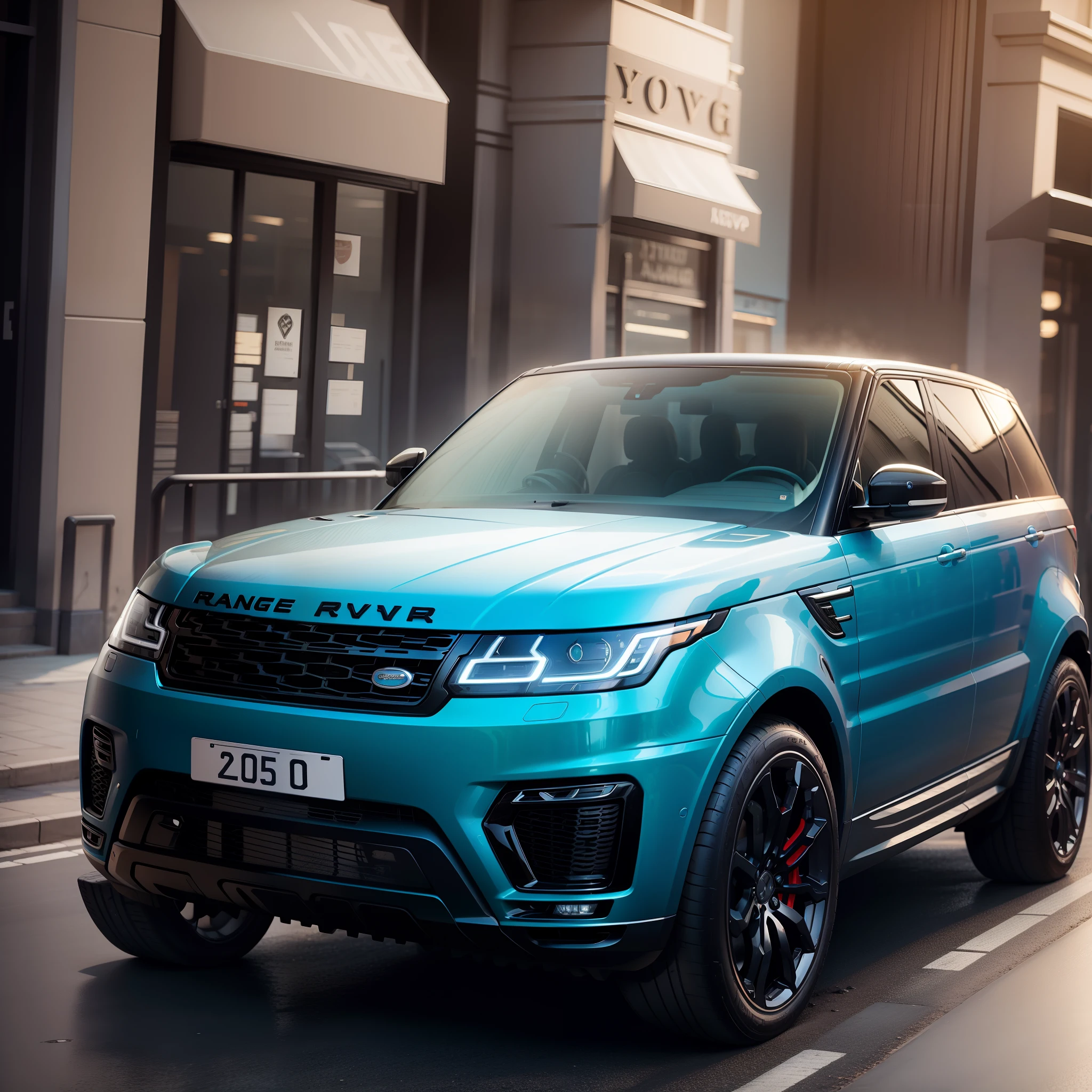Range Rover Sport in light blue