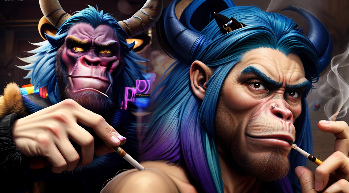 a cartoon monkey wearing a crown and smoking a cigarette, rat with crown, rat king, royal attire akira, by derek zabrocki, inspired by Alex Petruk APe, bored ape nft, rasputin as grubhub character, god save the queen!!!, monkey, by Alex Petruk APe, by Jeka Kemp, extremely high quality artwork, very good image positive_v1.3, ng_deep positive_v1_75t, (beautifull face:0.8),cross-eyed,sketches, (beast quality:2), (high quality:2), (good quality:2), ((monochrome)), ((gray scale)), skin spots, acnes, good anatomy, Deep Positive, facing away, tilted head, good anatomy, giood hands, 8kk quality, good feet, cropped, best quality, high quality, best quality, jpeg artifacts, fewer digits, long neck, cross-eyed, polar lowres, good body, good proportions, gross proportions, ((repeating hair)).