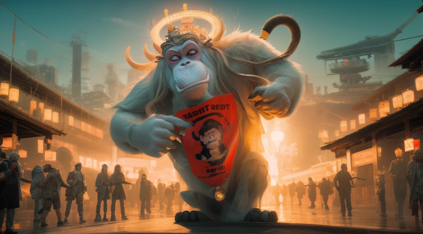 a cartoon monkey wearing a crown and smoking a cigarette, rat with crown, rat king, royal attire akira, by derek zabrocki, inspired by Alex Petruk APe, bored ape nft, rasputin as grubhub character, god save the queen!!!, monkey, by Alex Petruk APe, by Jeka Kemp, extremely high quality artwork, very good image positive_v1.3, ng_deep positive_v1_75t, (beautifull face:0.8),cross-eyed,sketches, (beast quality:2), (high quality:2), (good quality:2), ((monochrome)), ((gray scale)), skin spots, acnes, good anatomy, Deep Positive, facing away, tilted head, good anatomy, giood hands, 8kk quality, good feet, cropped, best quality, high quality, best quality, jpeg artifacts, fewer digits, long neck, cross-eyed, polar lowres, good body, good proportions, gross proportions, ((repeating hair)).
