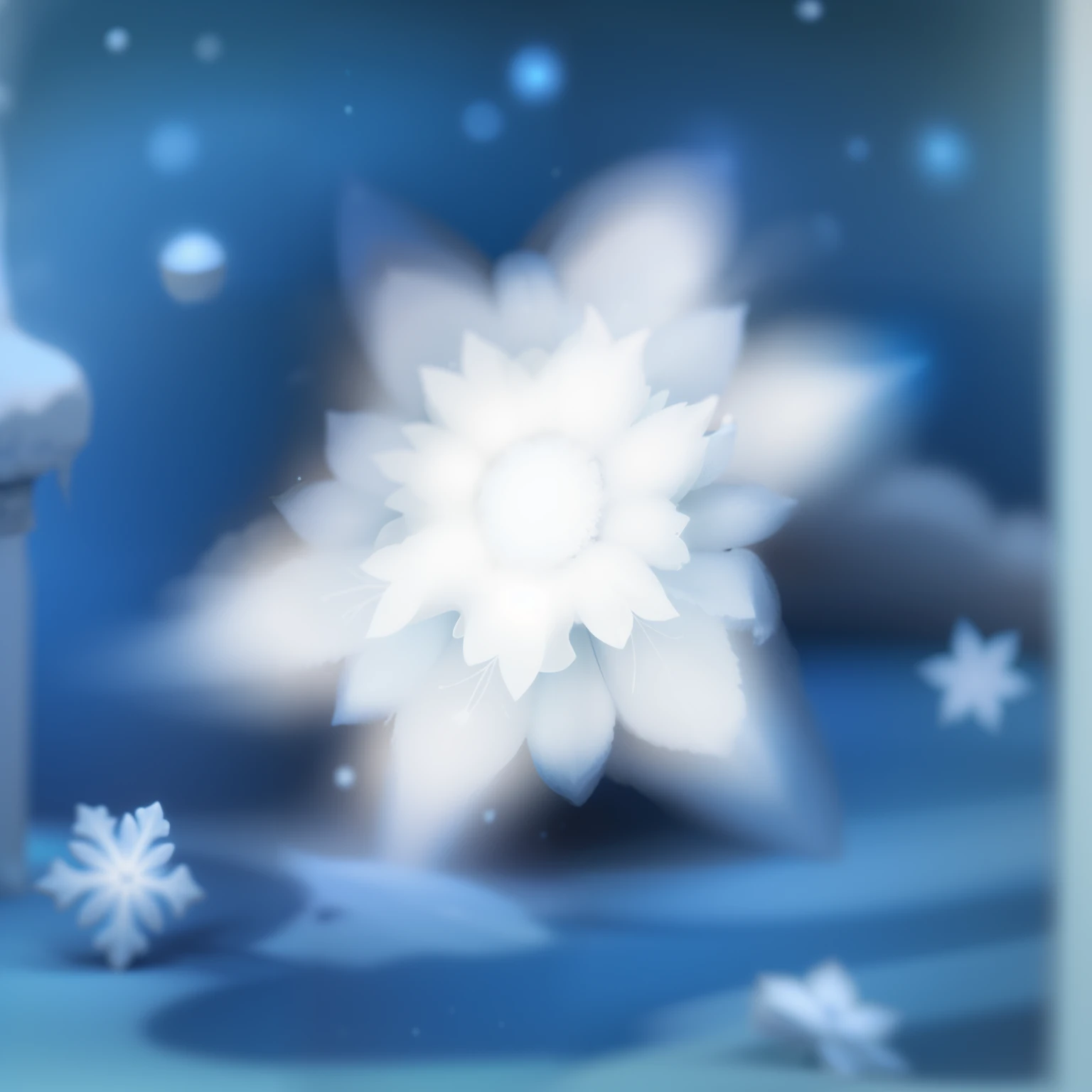 snowflower,Blue magic effects