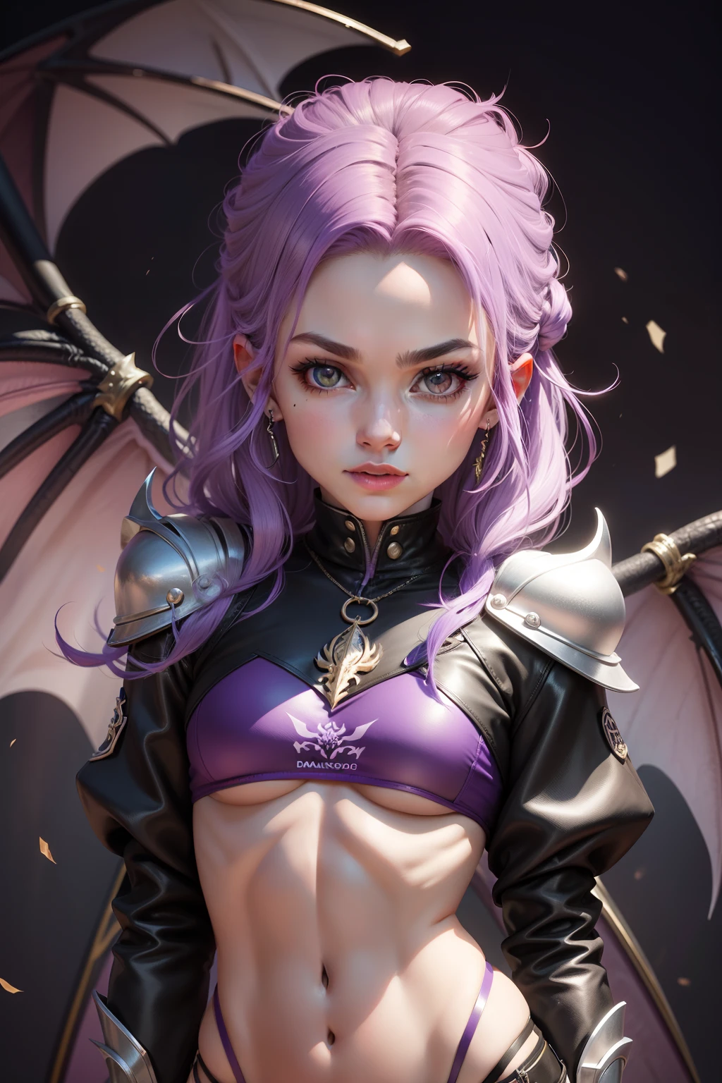 logo, roxo, Dragoned, mini malista