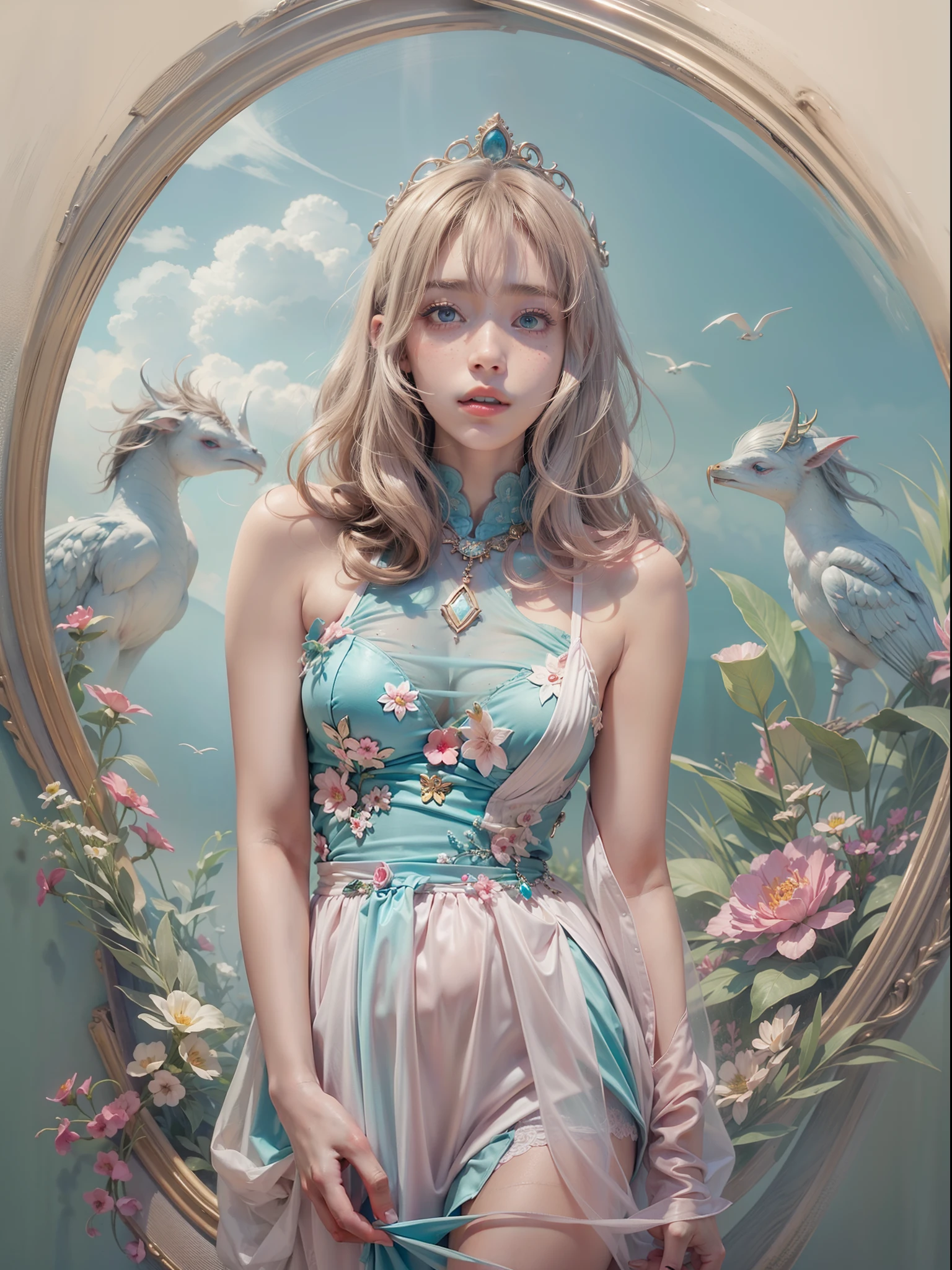girl、Photo、Fantastical、(Loretta Luxe:1.3)、PastelColors、hitornfreckles、surrealism:1.1