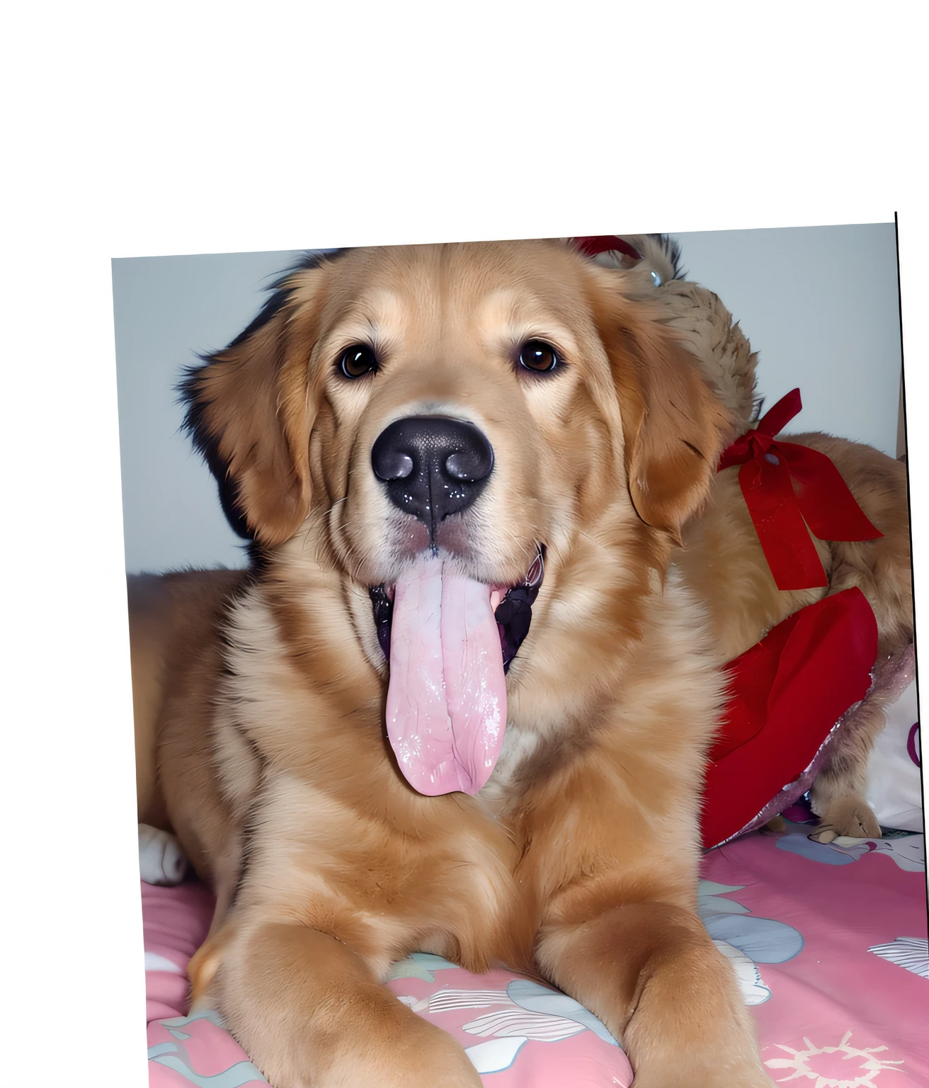 corpo de um cachorro, deitado, golden retriever