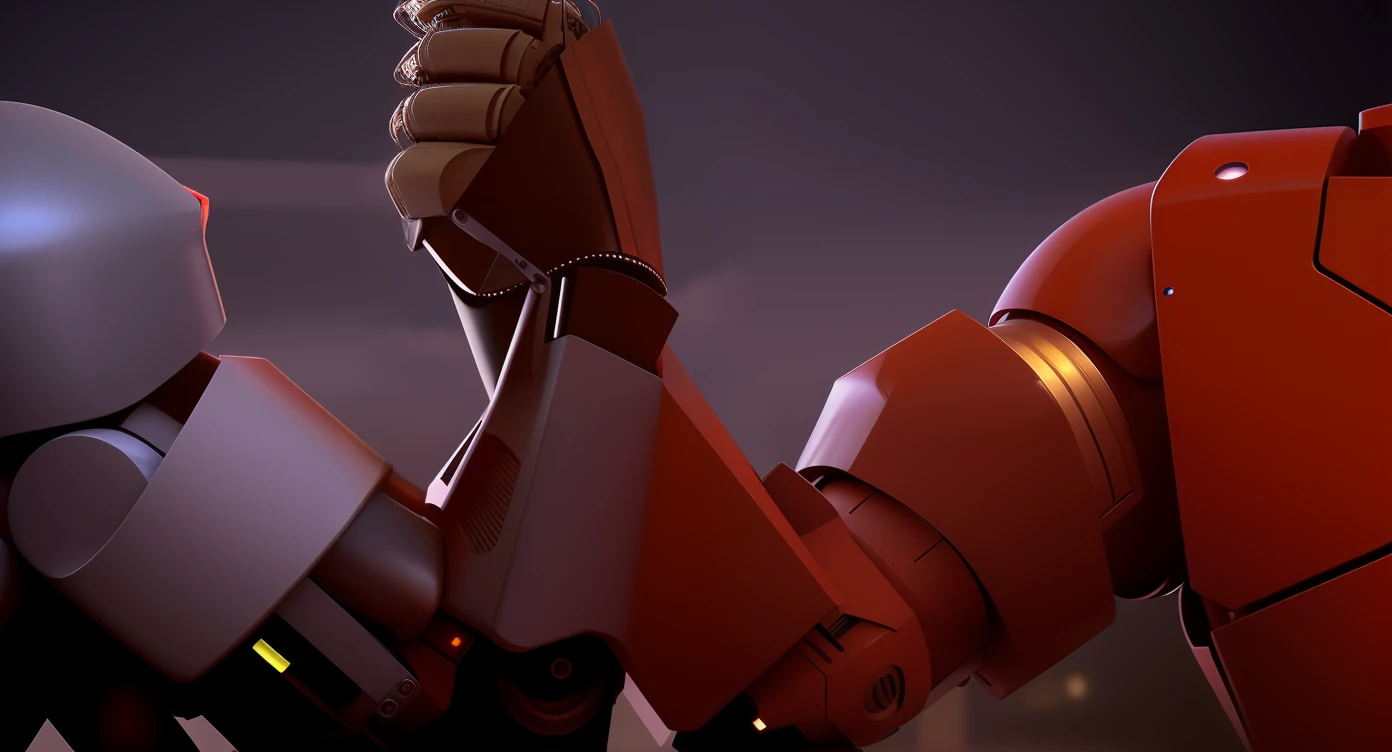 a man and a robot