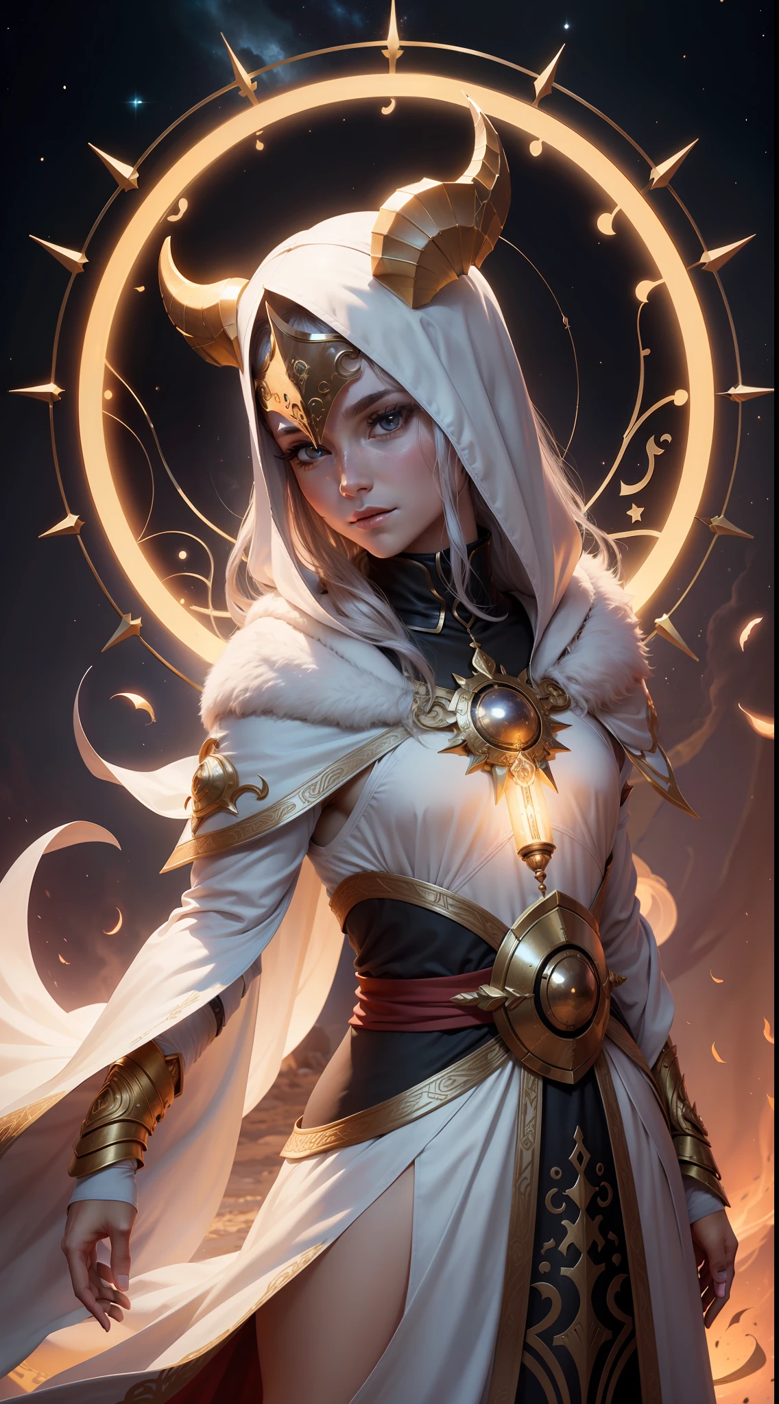 make a celestial being for the sign of Aries zodiac , 8k, qualidade, To be omnipotent, an untouched being;, Aries Thematic Fund, com armadura