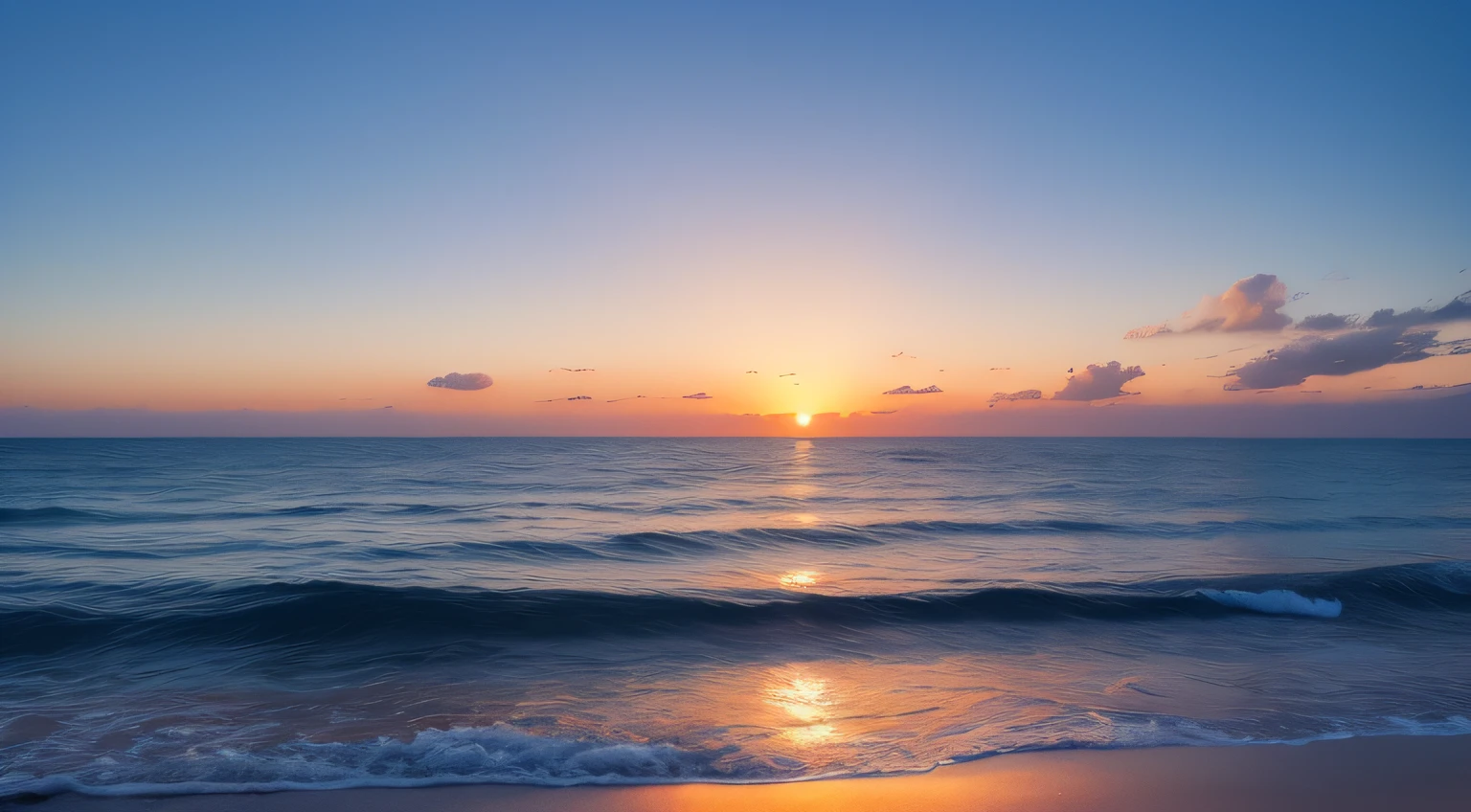 Sunrise sky、sea side
