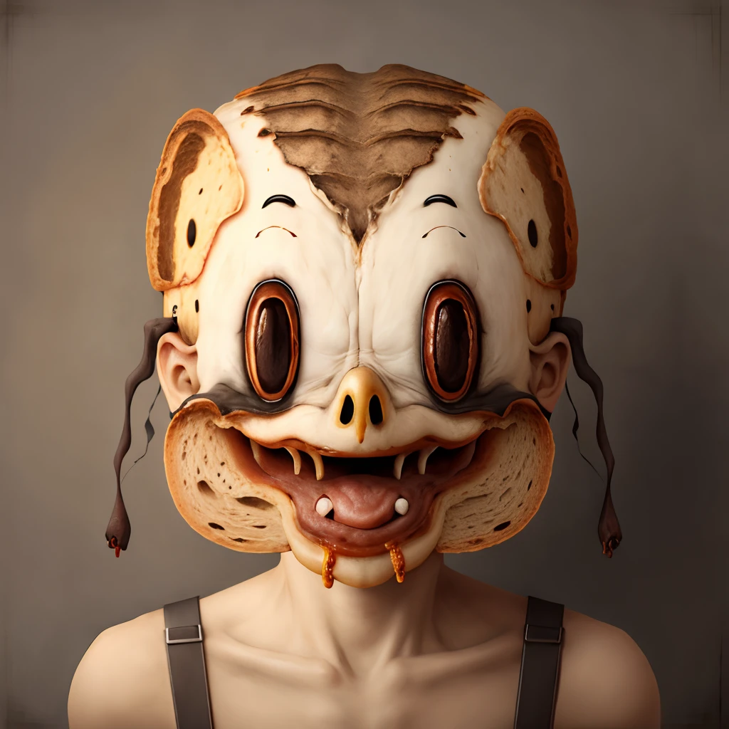 Scary Face in Bread