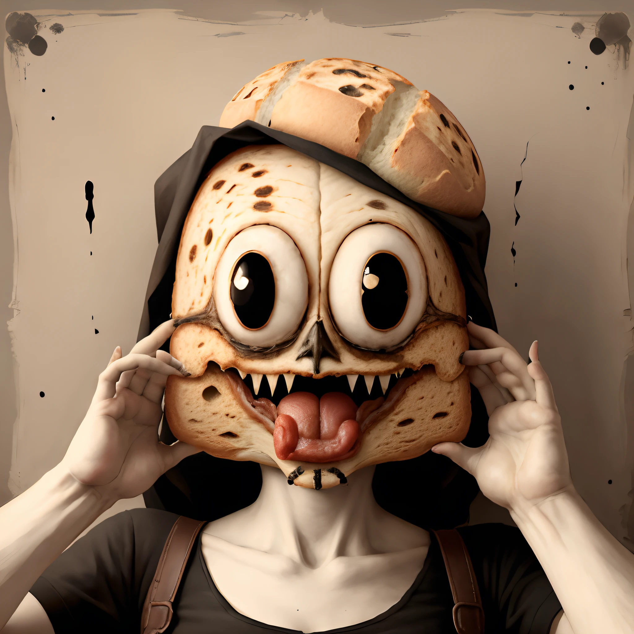 Scary Face in Bread