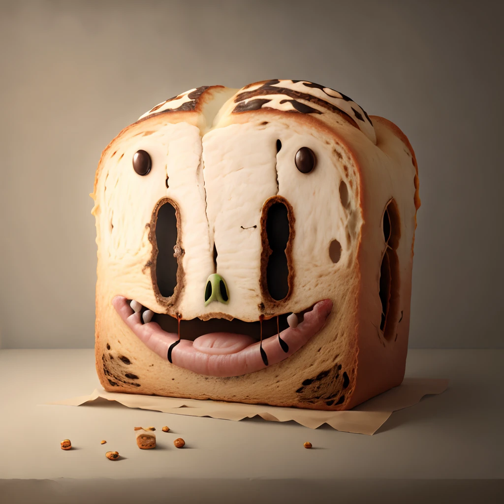 Scary Face in Bread