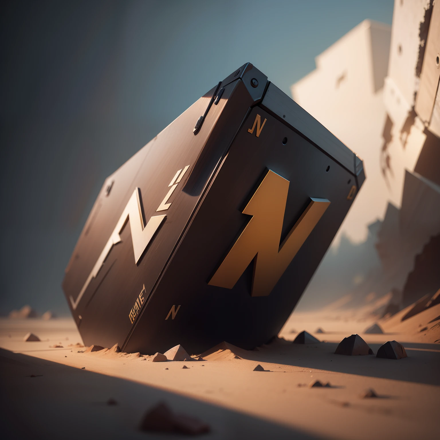 letter n, concept art, 4k