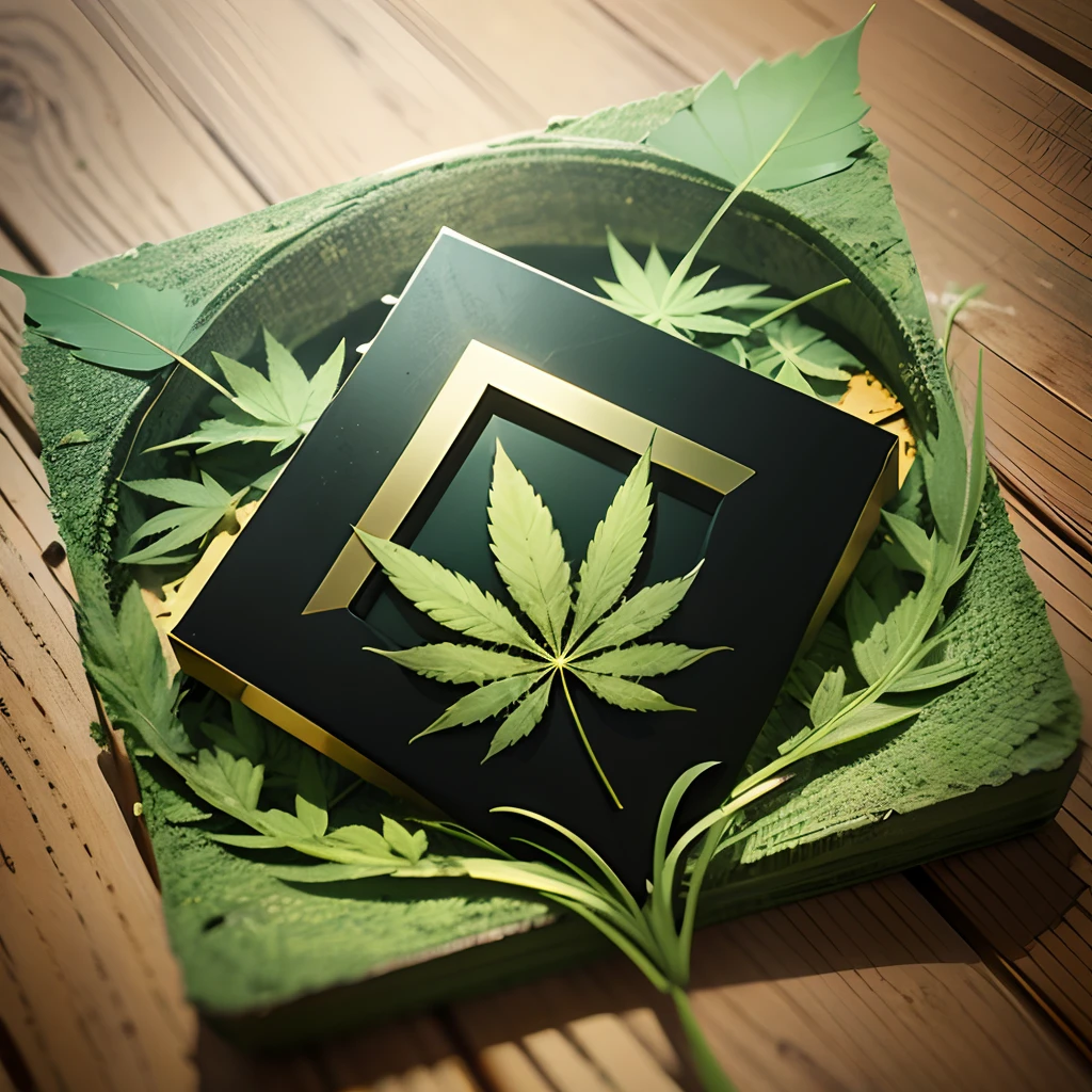 vector logo, shape of weed leaf --auto --s2