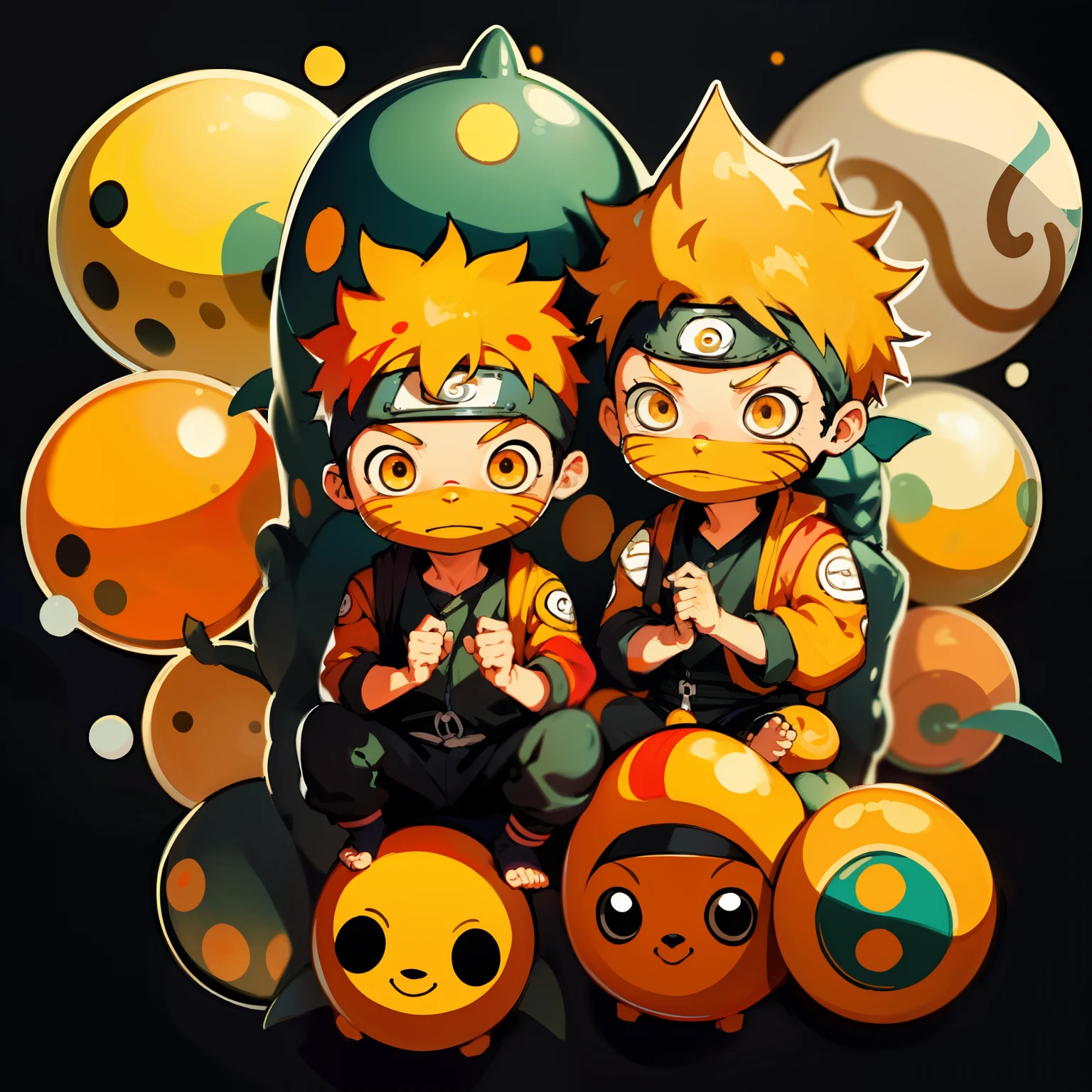 a sticker,1boys,Naruto background,Uzumaki Naruto