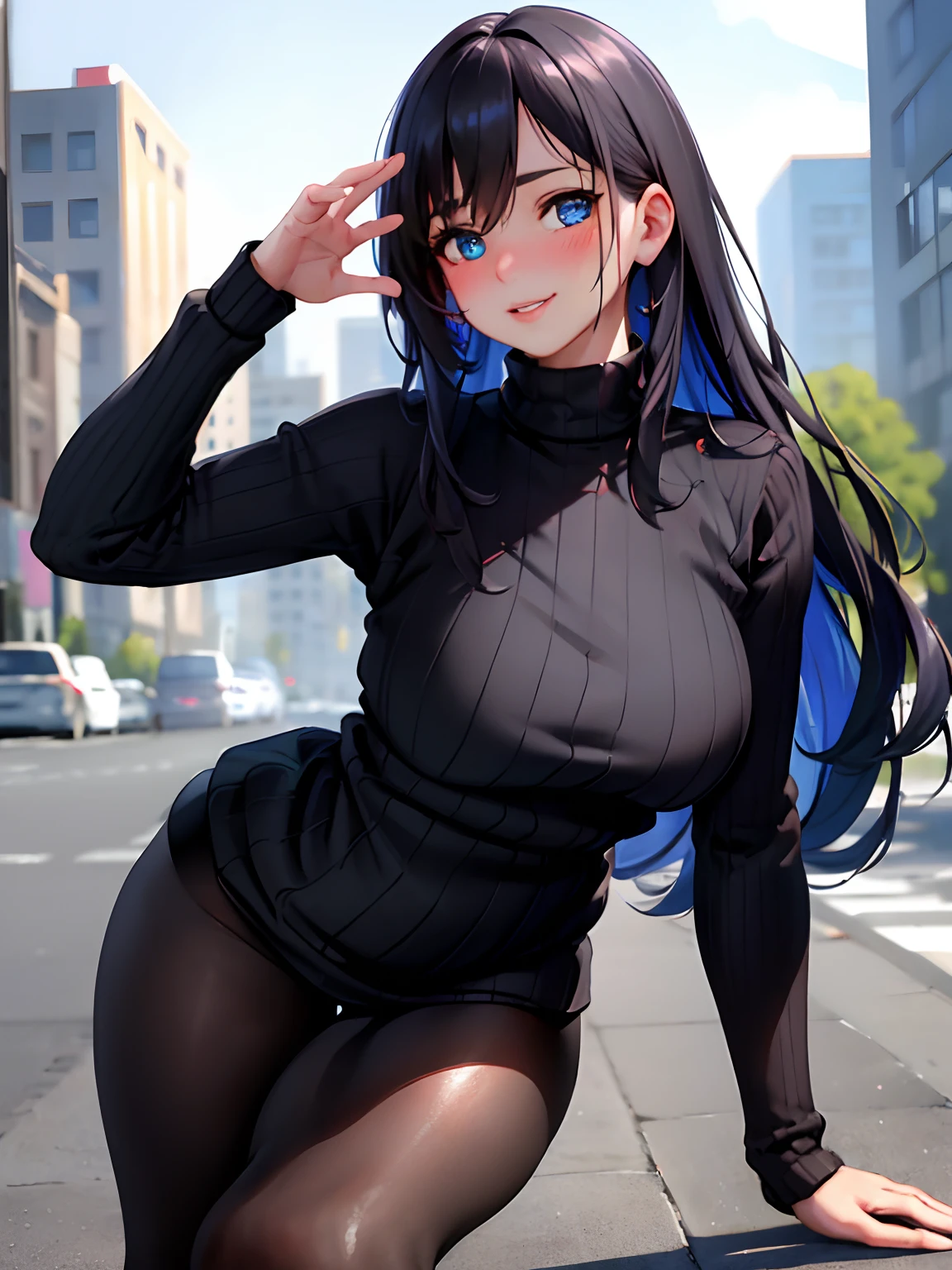 Big breats, huge hip, tight waist, NSFW, Stroll, at a park, upset,