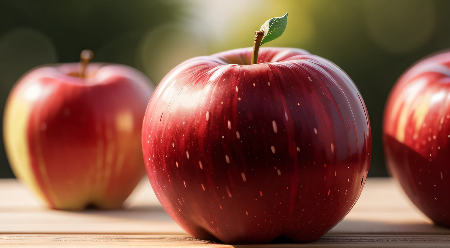 apples、8K、top-quality、、Photorealsitic、Hyper-detailing、up、Background bokeh