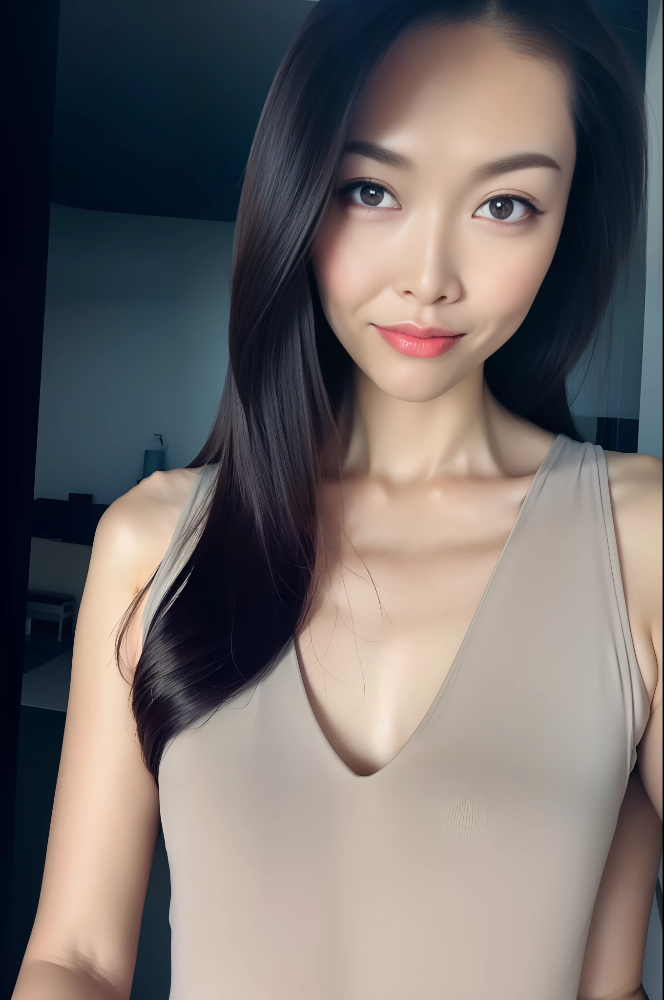 Beautiful asian girl with red lips, Her eyes shone like dreamy stars, glowing eyes, beautiful and detailed eyes, RAW photo,(high detailed skin:1), (realistic, photo-realistic:1.37), ultra high res, professional lighting , 8k uhd, dslr , high quality, film grain, Fujifilm XT3, RAW photo,, RAW photo,(high detailed skin:1), (realistic, photo-realistic:1.37), ultra high res, professional lighting , 8k uhd, dslr , high quality, film grain, Fujifilm XT3, RAW photo, (nsfw:1.5),