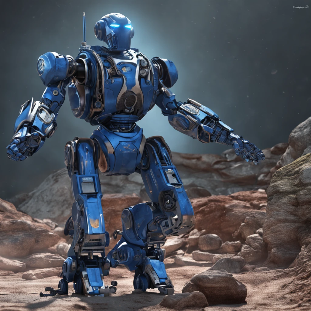 Blue robot away from the scene, atacando com um golpe de gelo