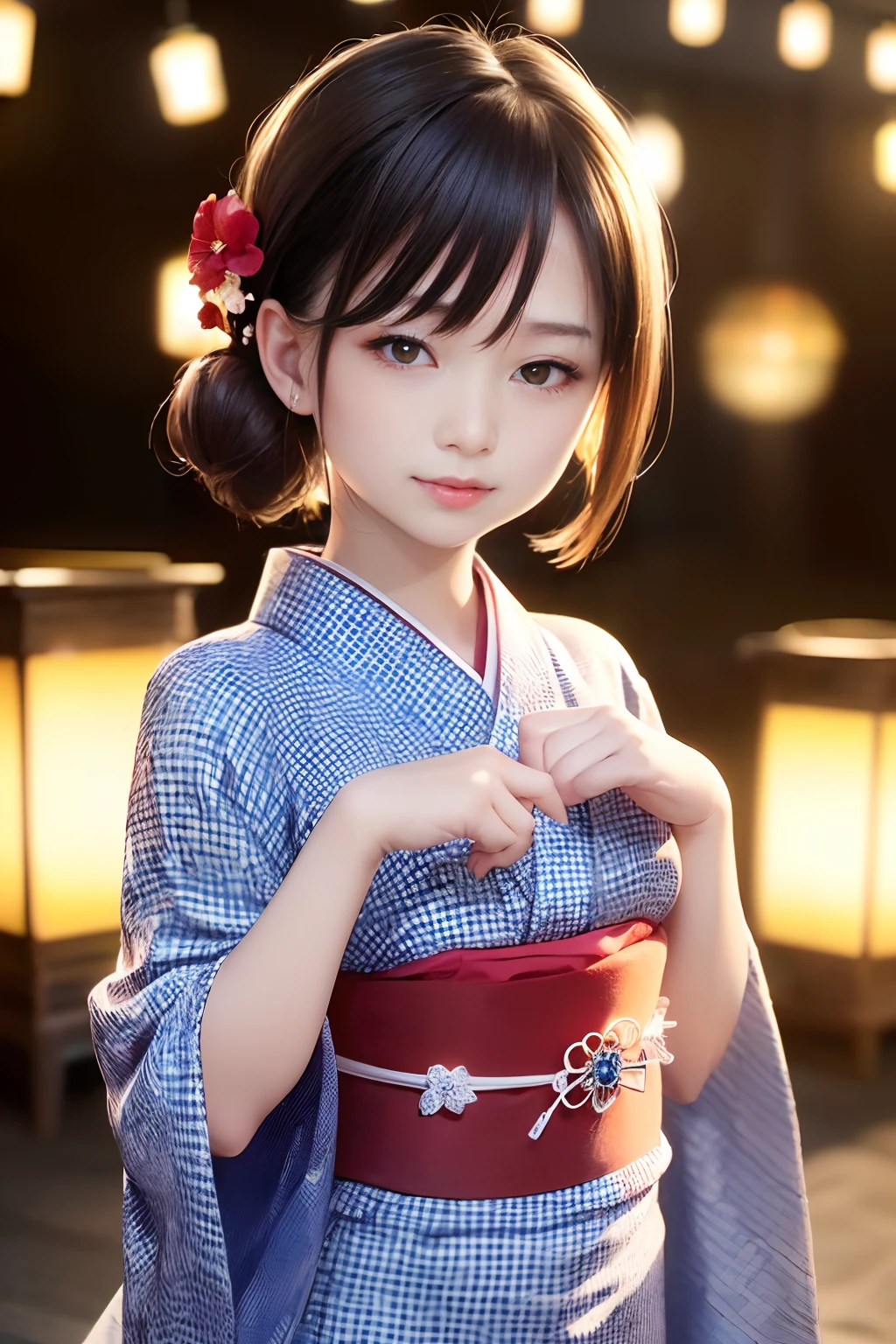 Are sleeping、nap、(Sleeping with your eyes closed)、(4In K、masterpiece、hight resolution、Realistic and beautiful light and shadow、One girl、Solo Focus、(top-quality)、(Hi-Res)、(extremely delicate and beautiful)、(Beautiful 8k face)、(Brown-eyed)、(I close my eyes while smiling.)、(独奏)、(Clear skin)、(Soft hair)、(hugetits)、(Floral kimono wearing white, red and blue yukata)、((Awa Odori Pose))、((Bokeh lantern light night background))、((speedo))、(reality)、Undersized nose、(red lipsticks)、(Reddening cheeks)、poneyTail、(Lustrous skin)、((Ukiyo-e style))、Ultra-thin eyebrows、Ultra high image quality、(Wearing maiko-style makeup)、skin whitening、long and beautiful lashes、Turning around in the style of a Kyoto magazine model、((s asleep))、hugetits、(Red-dyed cheeks)