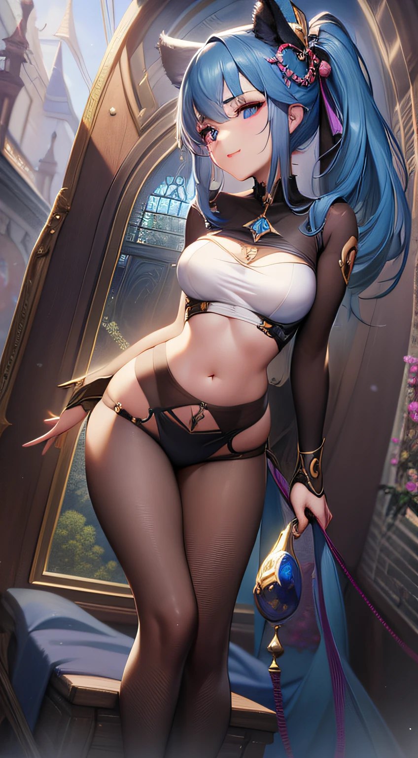 beautiful hairl、18yo woman、suggestive pose、an anime girl、A smile、Amazing face、beautiful proportion、Fine hair、Super Focus、Illuminated face、A detailed face、Razumov style with 8K resolution。 Art by Razumov and Volegov、art by:Khan Griffith、Vadim Kashin Rutkowski、Art Station by her Repin、Hyperrealist painting、Detailed character concept art、