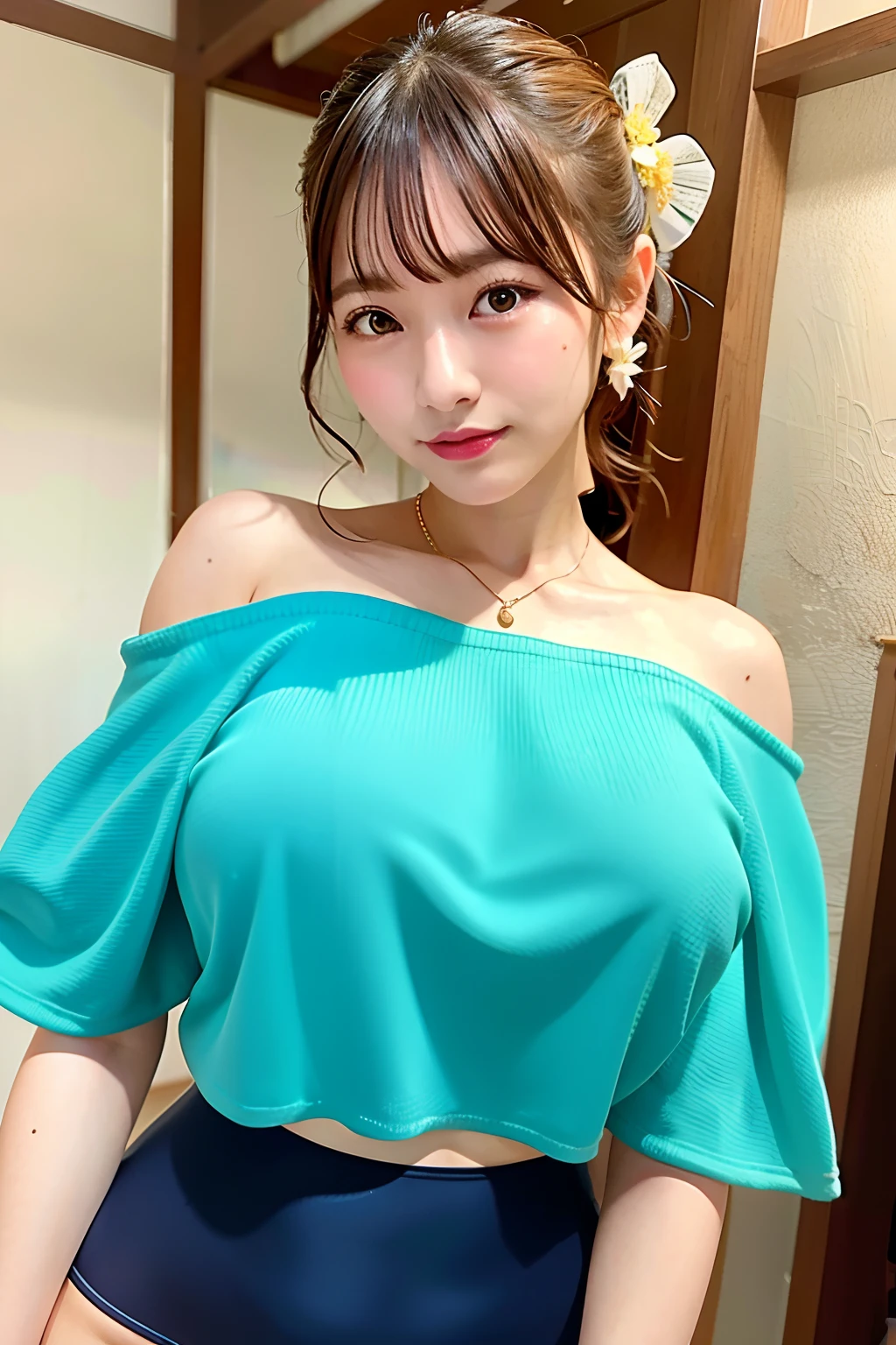 Bikini swimwear、cleavage of the breast、