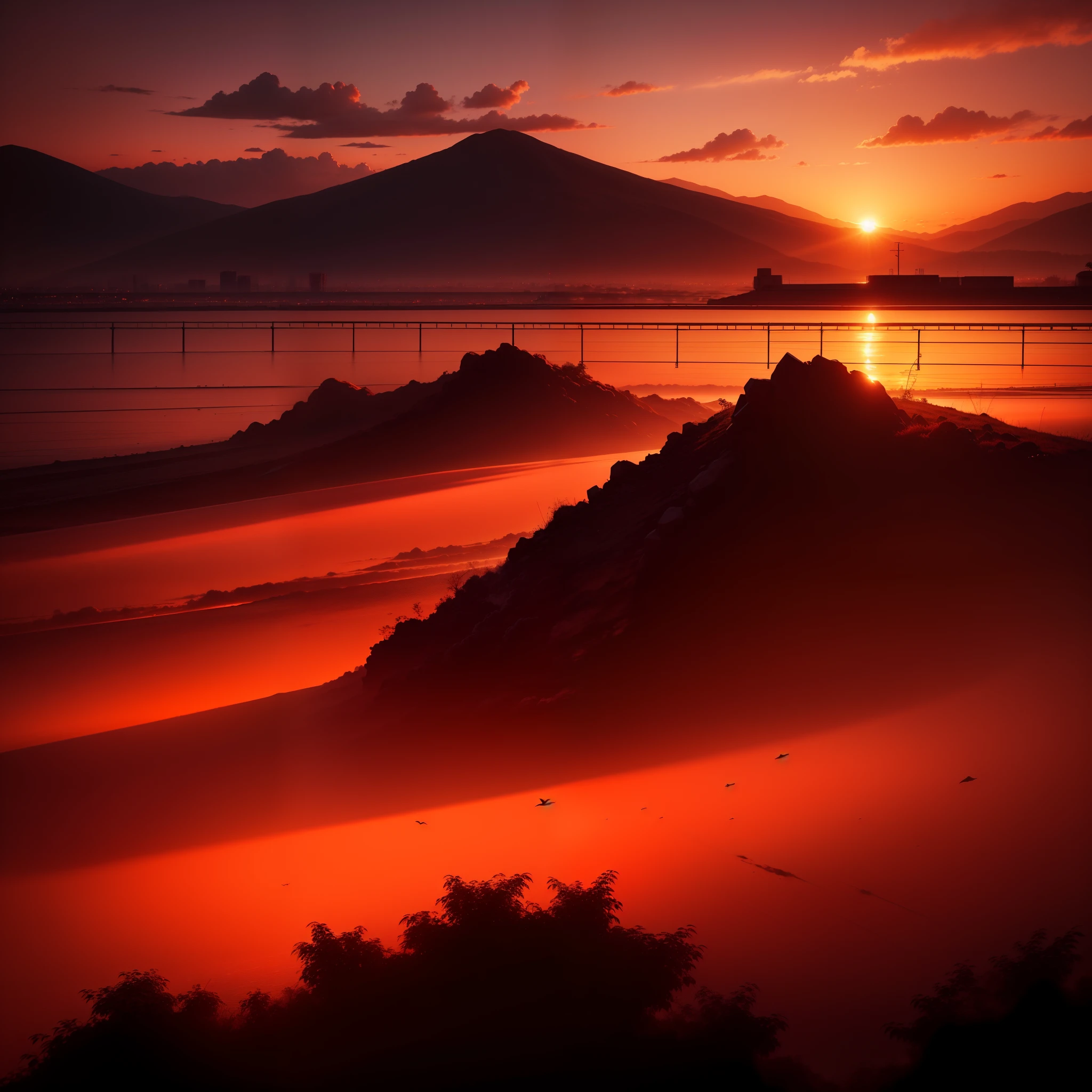 Reddish sunset