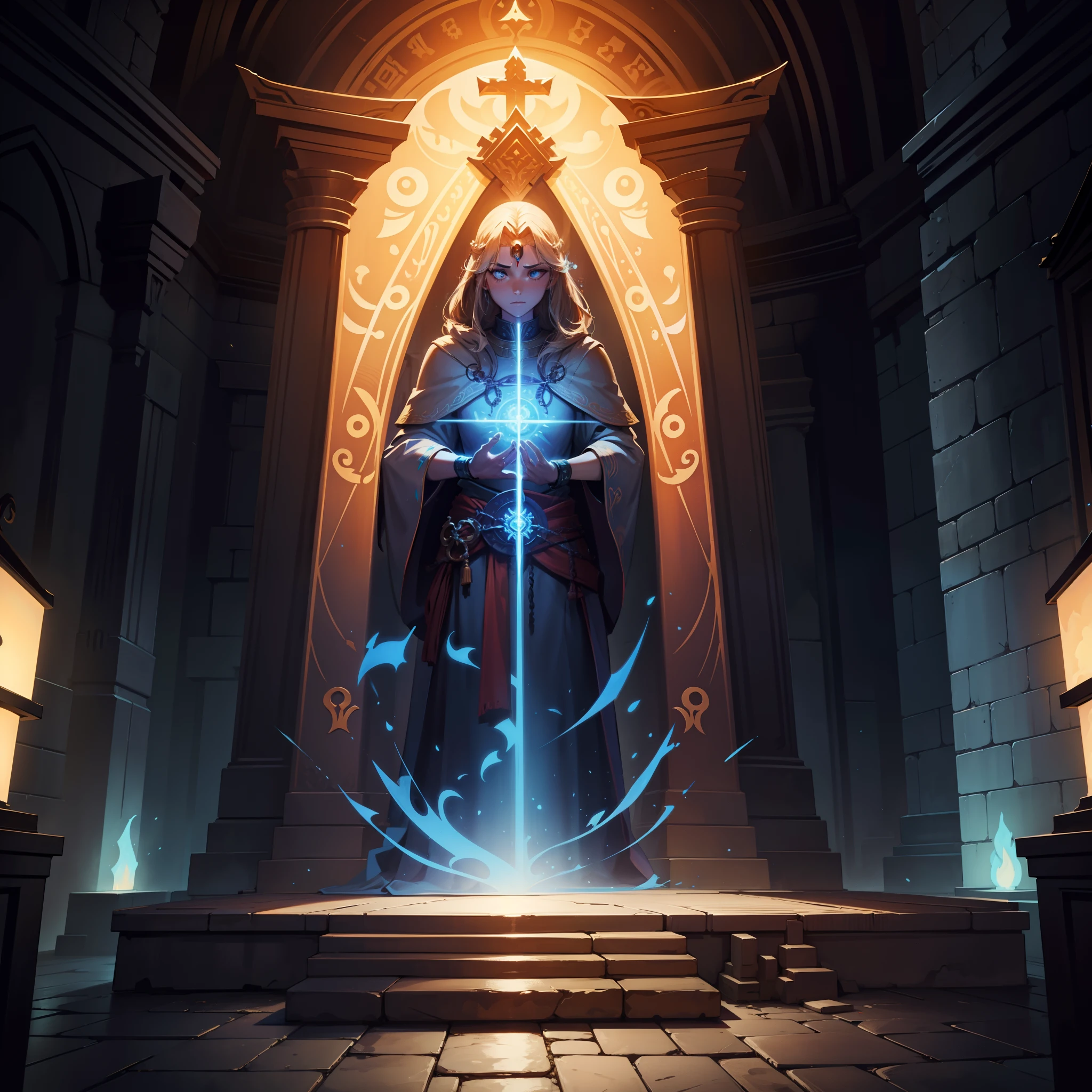Alinor Pedestal, Shrine, glowing, in Spiritual art style, Masterpiece, best quality