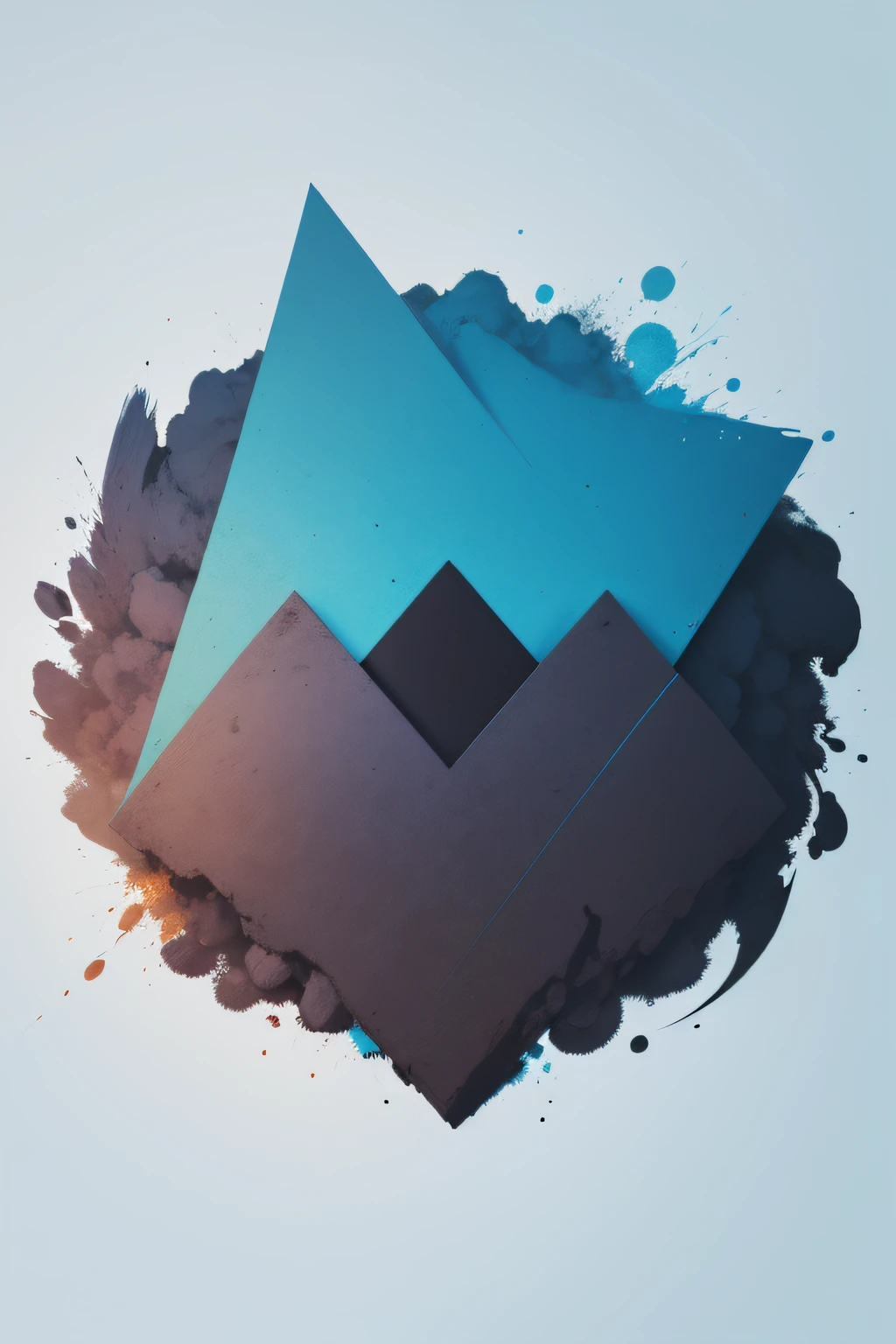 crie uma logo minimalista com as cores azul e preto, e com as letras PJ