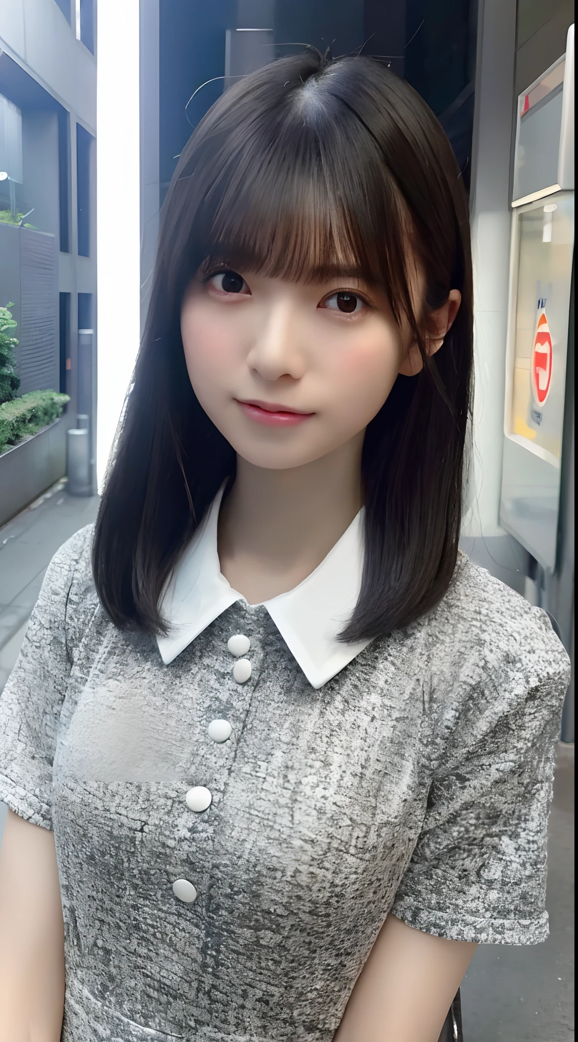 mix4, (8K, Raw photography, Top image quality, masterpiece: 1.45), (realisitic, Photorealsitic: 1.37), one girls, cute little, A city scape, natta, Sateen, Wetty, profetional lighting, photon maping, Radio City, physically-based renderingt, Gradient black hair, white hair, short curly hair, a handsome, girl with, (((Randomly generated plain clothes))), Top Quality Photos, hight resolution, 1080p, (clearface), (Detailed face description), (Detailed hand description), (masterpiece), (Exquisite CG)、extreme light and shadows、dishevled hair、master work、abundant detail、(Fine facial features)、(top quality photo)、(masuter piece)、(A detailed eye)、Look in front of you、Fine clavicle、((Slender big))、((Office Looksuit)))、((Cute clothes))、((Shinjuku City))、(Shooting from random perspectives)、(((collars)))、耳Nipple Ring、A big smile、Drawing the whole body from the knees、lean against the wall