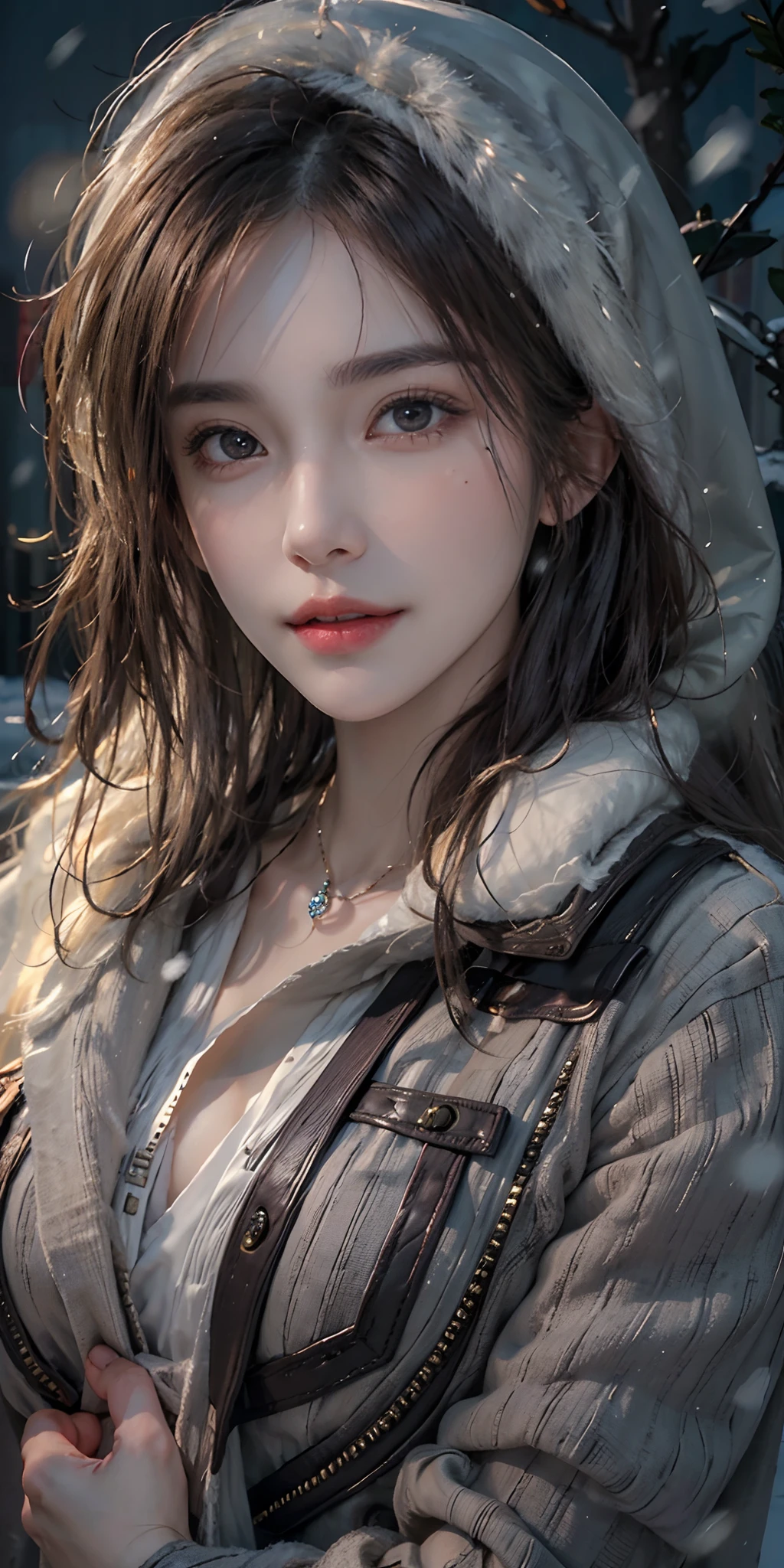Best quality, hyper HD, (Photorealistic:1.4),Sunset light, pony tails, Korean women, detailed photograph, Smiling, Sexy, Black shirt, facing camera, Close-up (Masterpiece: 1.3), (8K, Photorealistic, Best quality: 1.4), (1girll), Beautiful face, (Realistic face), (Black hair, Short hair: 1.3), Beautiful hairstyle, Realistic eyes, Beautiful detail eyes, (Realistic skin), Beautiful skin, (Sweater), Absurd, Attractive, 超高分辨率, Ultra photo realsisim, High definition, Golden ratio, nude , bog boobs