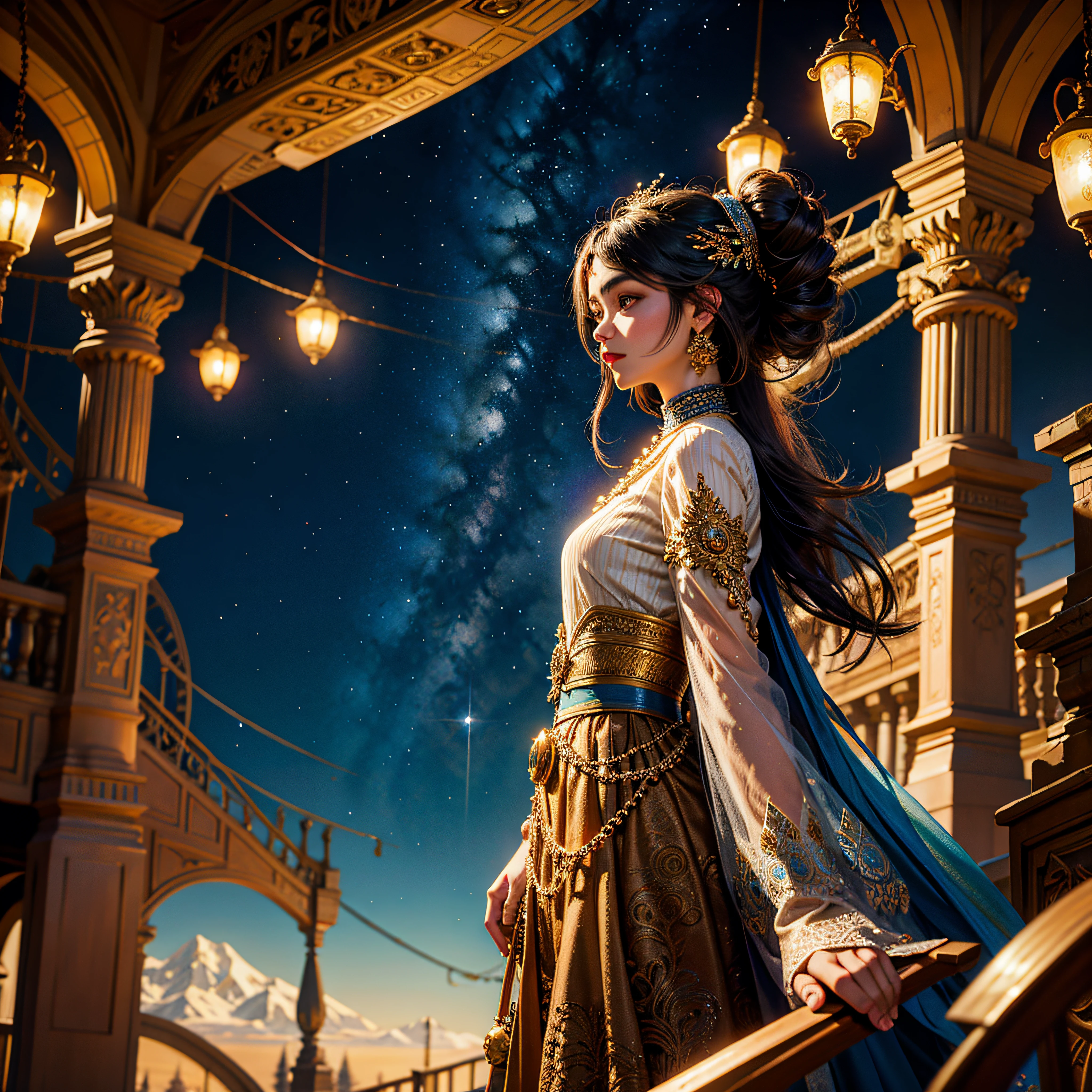 beautiful afghan girl, side view, pixar disney style, rotation, style, right, -- auto -- s2,
official art, unity 8k wallpaper, super detailed, beautiful and aesthetic, high quality, beautiful, masterpiece, best quality, (zentangle, mandala, tangle, entangle:0.6)