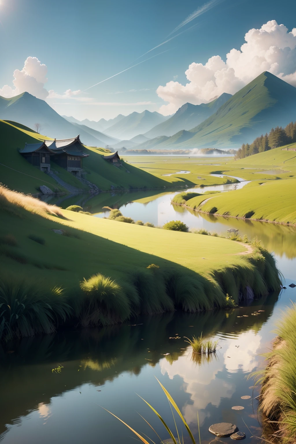Lu,Solar terms,Reeds,mountain water,k hd,
