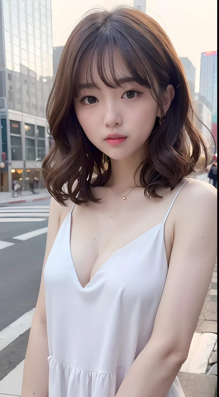 Girl with Camera、mix4、(8k、RAW Photography、top-quality、masterpiece:1.2)、(realisitic、Photorealsitic:1.37)、japan1girl、cute little、A city scape、natta、Sateen、wetty、profetional lighting、photon maping、Radio City、physically-based renderingt、Gradient brunette hair、short curly hair、a handsome、girly、White Ball Set、superior image quality、hight resolution、1080p、(Clear face)、(Detailed face description)、(Detailed hand description)、(masuter piece)、(Exquisite CG)、 extreme light and shadows、hair messy、masterpiece、abundant detail、(Exquisite facial features)、(Top image quality)、(masterpiece)、(Eye of Detail)、Looking forward to your eyes、Delicate collarbones