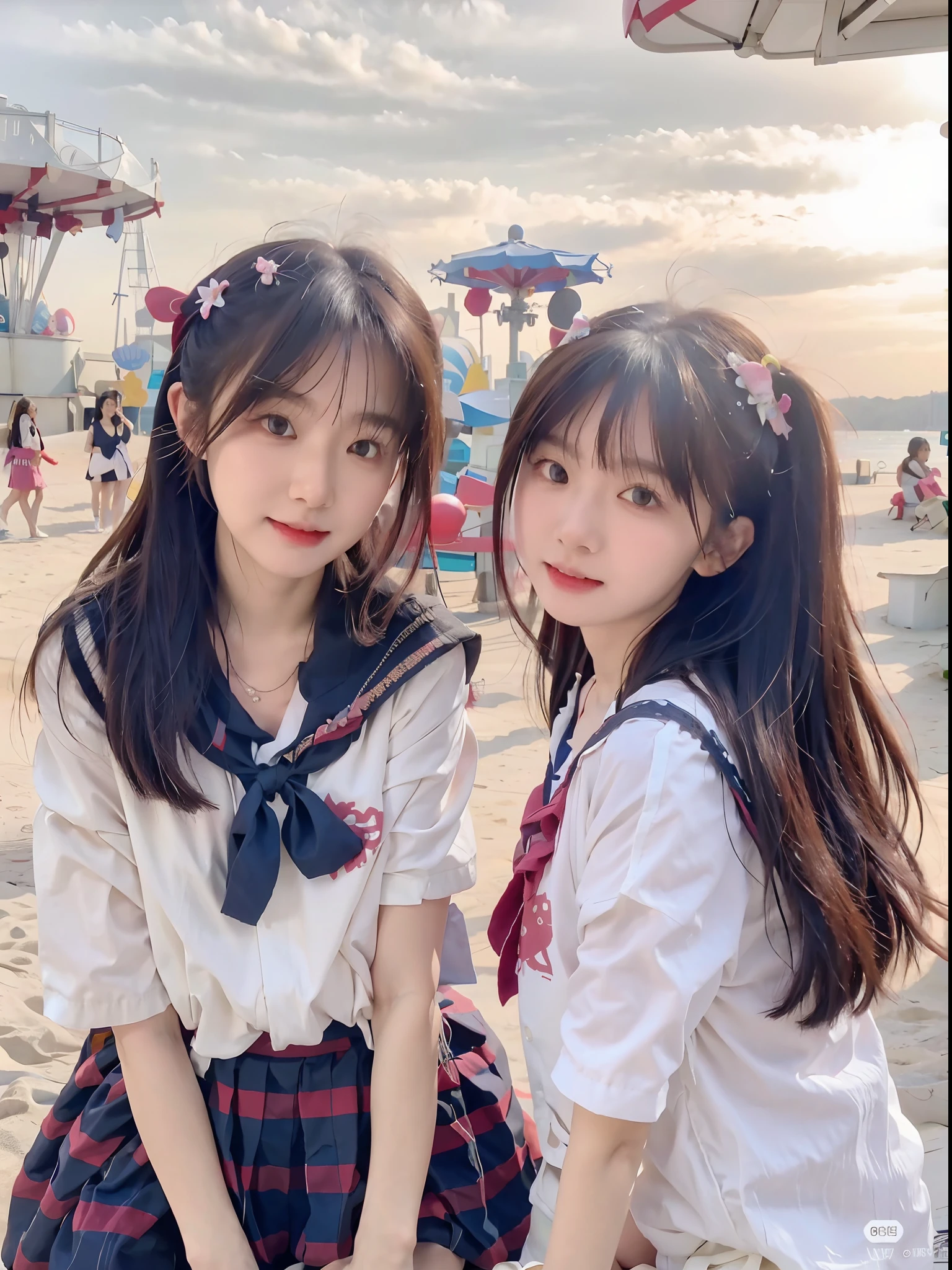 Best quality at best,tmasterpiece,超高分辨率,Textured skin,The is very detailed,awardwinning,high detal,(realisticlying:1.4),s girl,Juvenile,Clear eyes,looks into camera,Pupil correction,A detailed eye,Precise eye structure,Clear faces