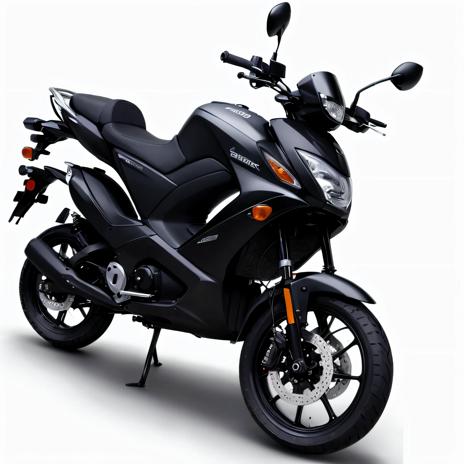 Closeup of scooter on white background, , Moped, Mecha style electric motorcycle，Mechanical wind，exterior design