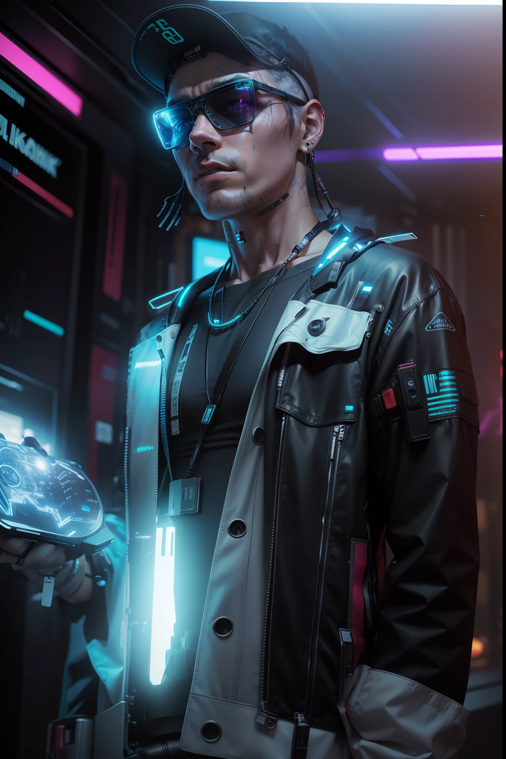 Real face cyberpunk 8k ultra realistic