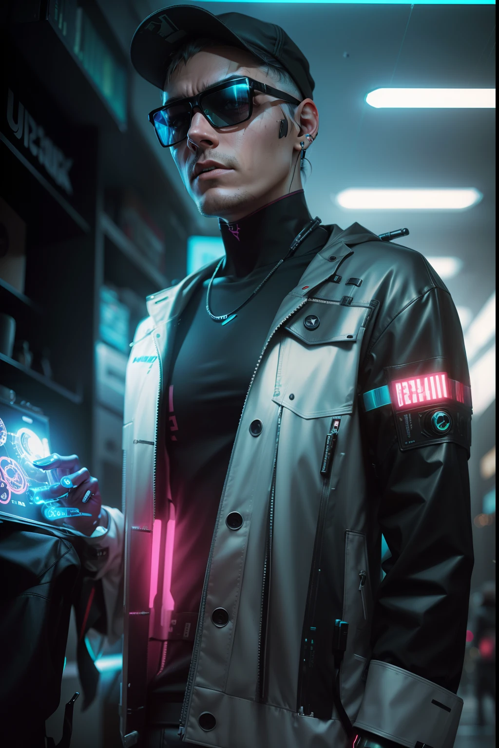 Real face cyberpunk 4k ultra realistic