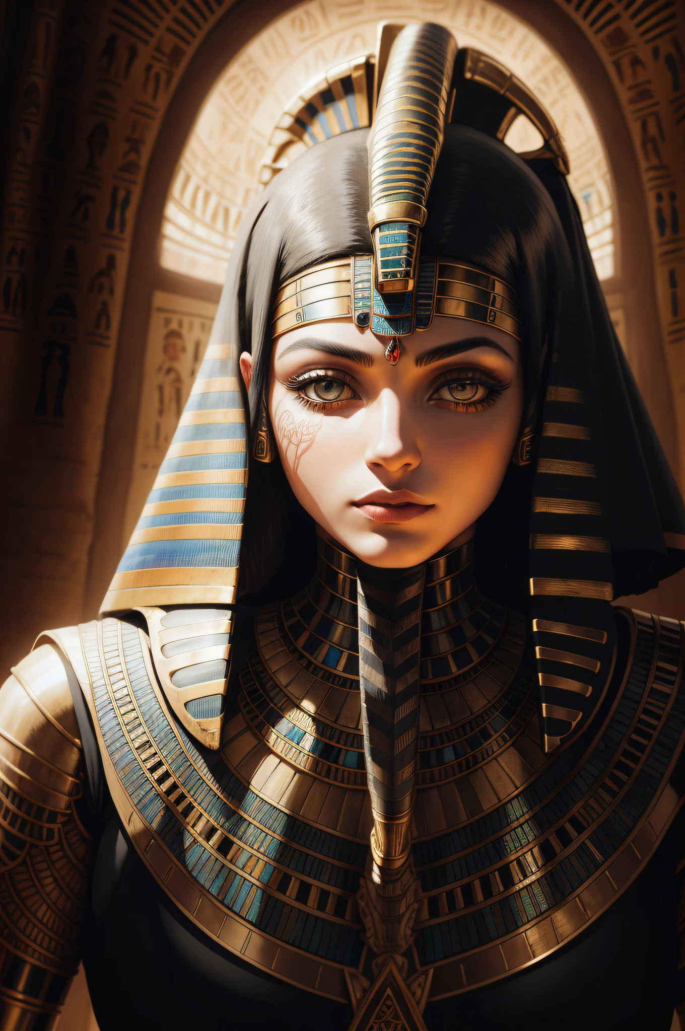 biomachine:1.3, (Egyptian Art:1.2), (colorido:1.2), Hans Giger, (zentangle:1.2), granulado, extremamente detalhado, detalhes intrincados, dynamic lighting, fotorrealista, luz natural, baixo h, obra prima, detalhado 8k