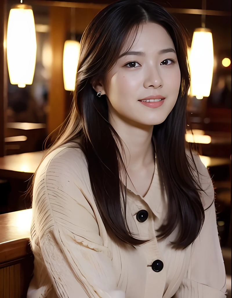 Solo,Long_Hair,Perfect face, High_Heels,look_at_peeping at the viewer,large breats,(8K, RAW photo, Best quality, Masterpiece:1.2),(Realistic, photo-realistic:1.37),Night,A bar in old Shanghai,Indoors,(Long legs:1.2),Physically-based rendering,Light smile,Earrings,necklace,Fell asleep at the bar,Fashion,Specialty clothing,Sit Pose,One leg,Erlang's legs,Soft light