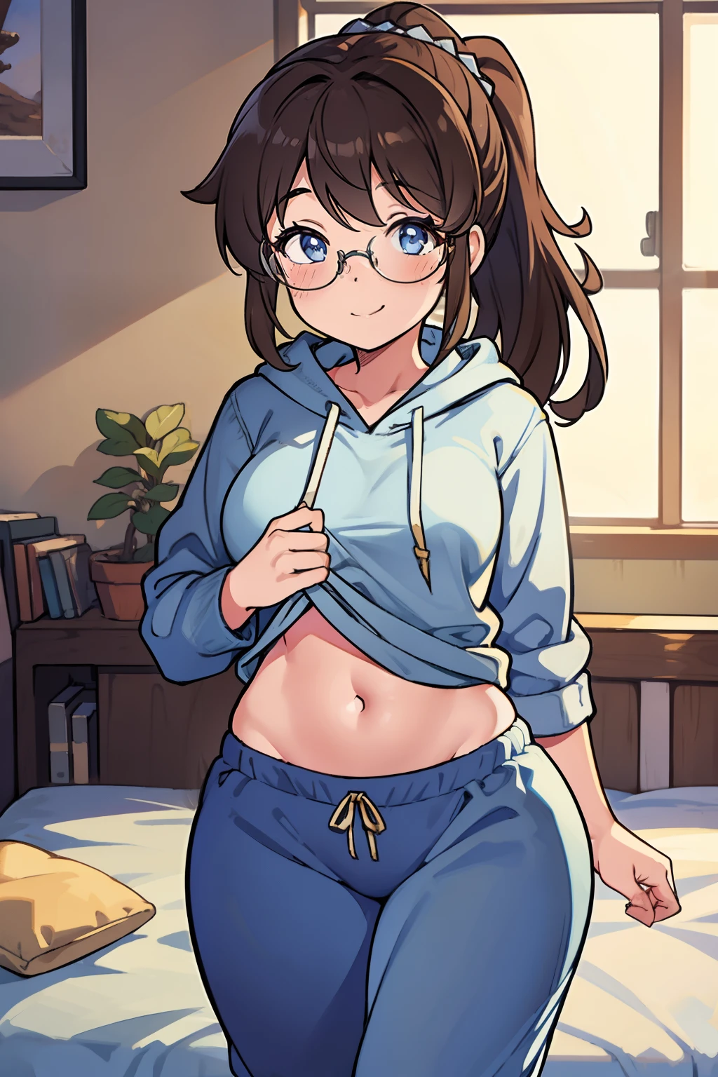 Mia Khalifa is finished,pants are open,no underpants,vegina is visible