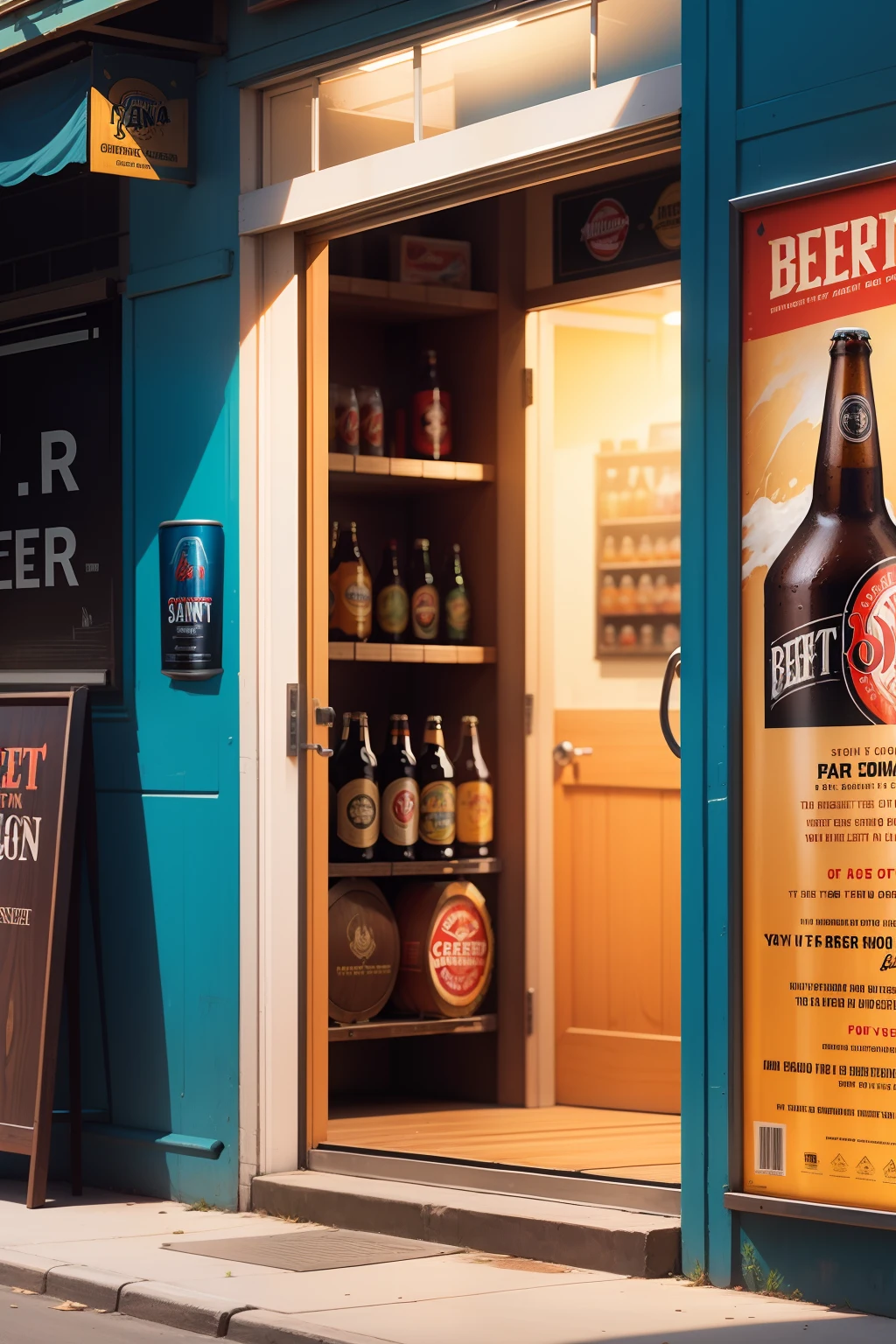 Generate a beer advertising poster
