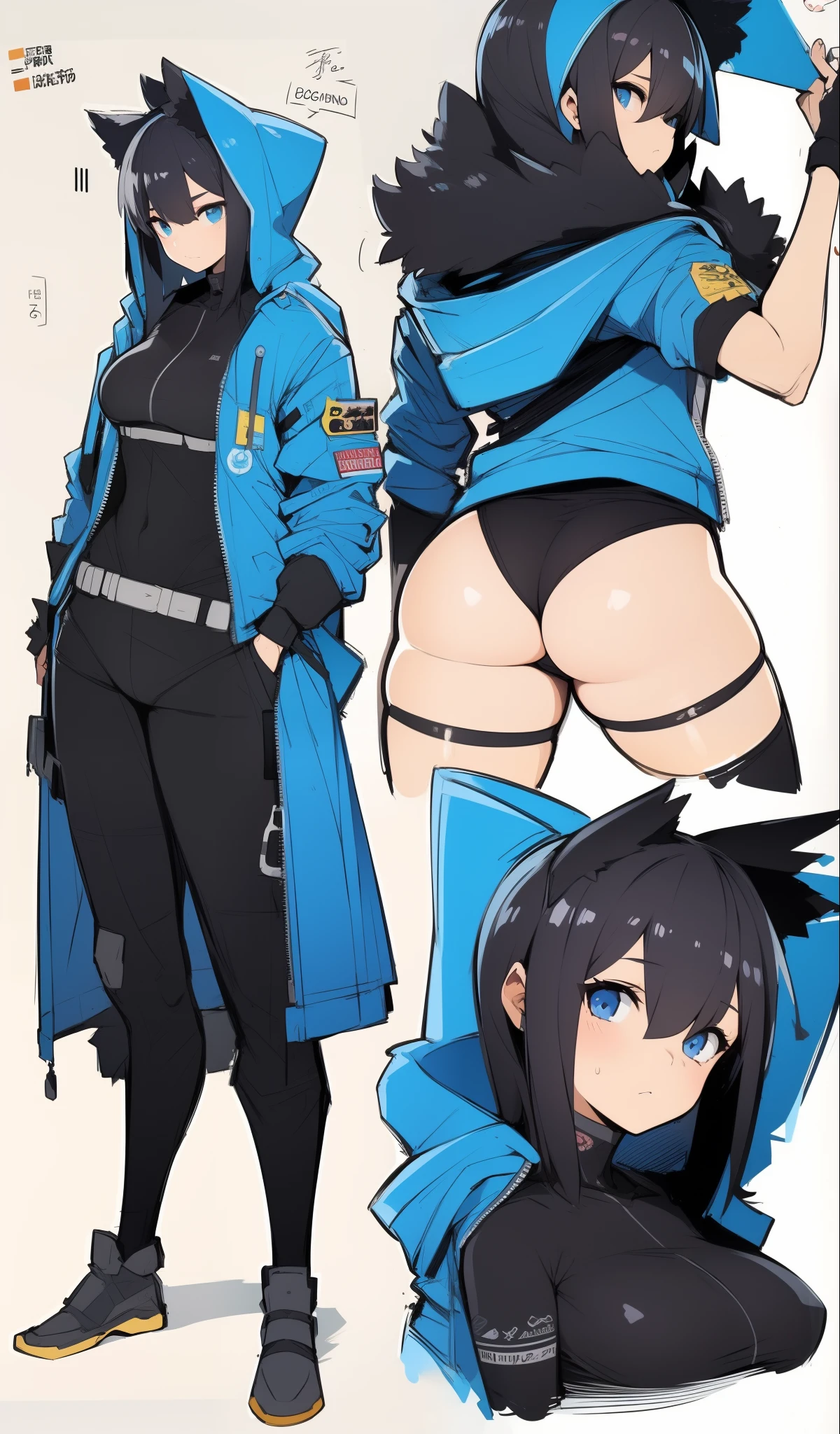 illustratio、(top-quality)、(((​masterpiece)))、(Hi-Res)、Original、(Solo Girl)、A sexy、Thick、Big body、